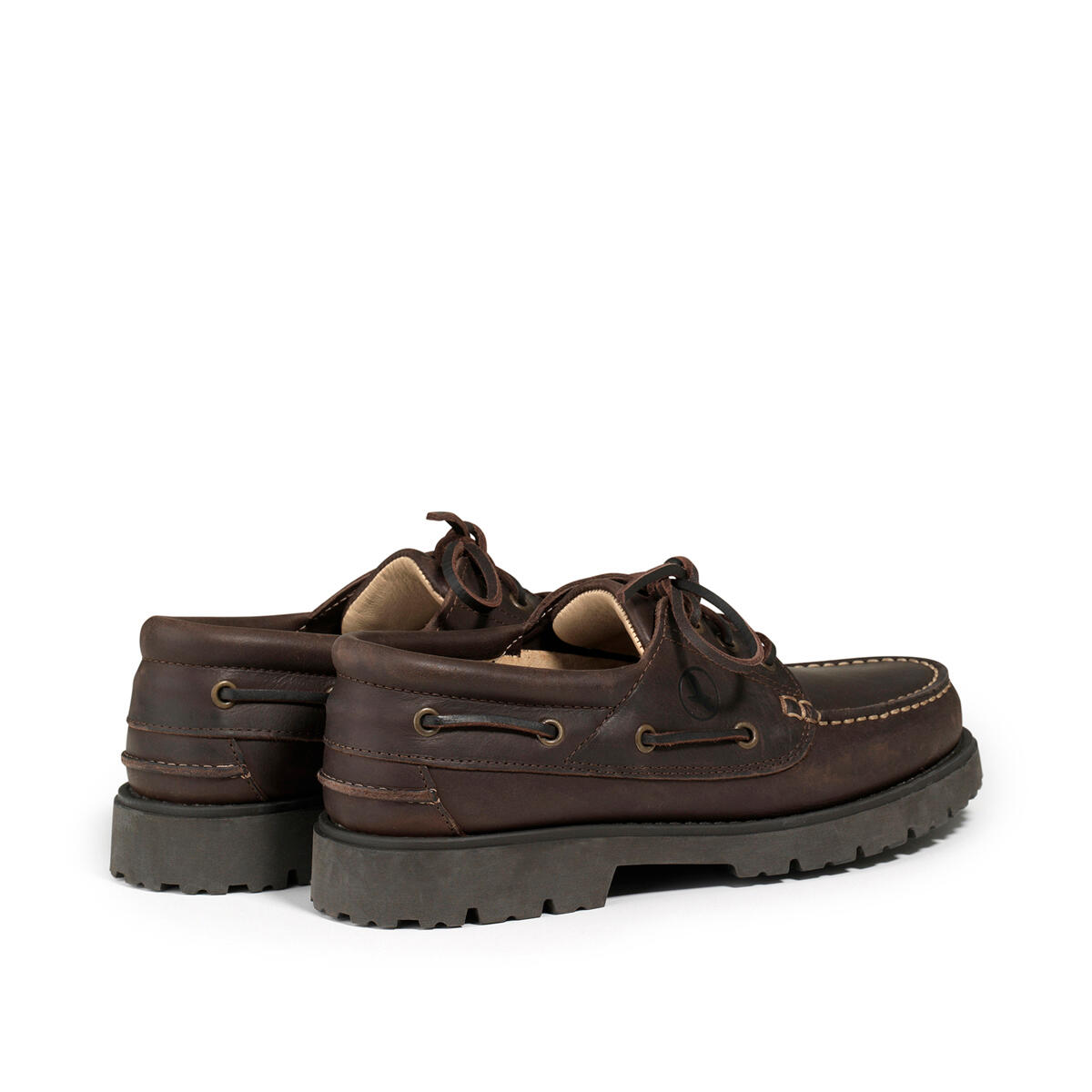 Chaussure bateau en cuir TARMAC Homme Marron 3/4