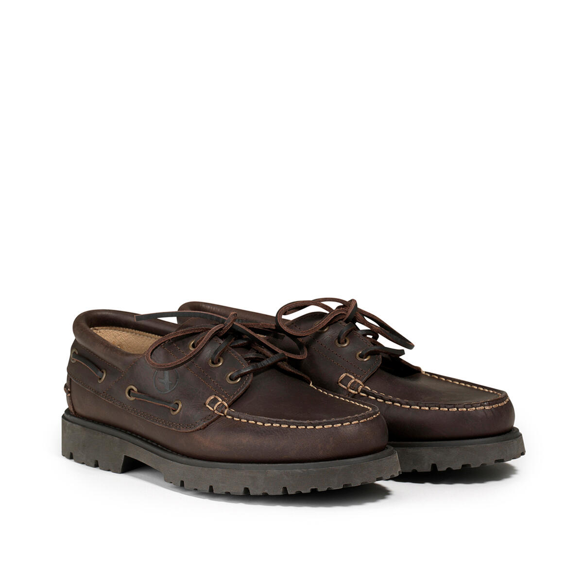 Chaussure bateau en cuir TARMAC Homme Marron 2/4