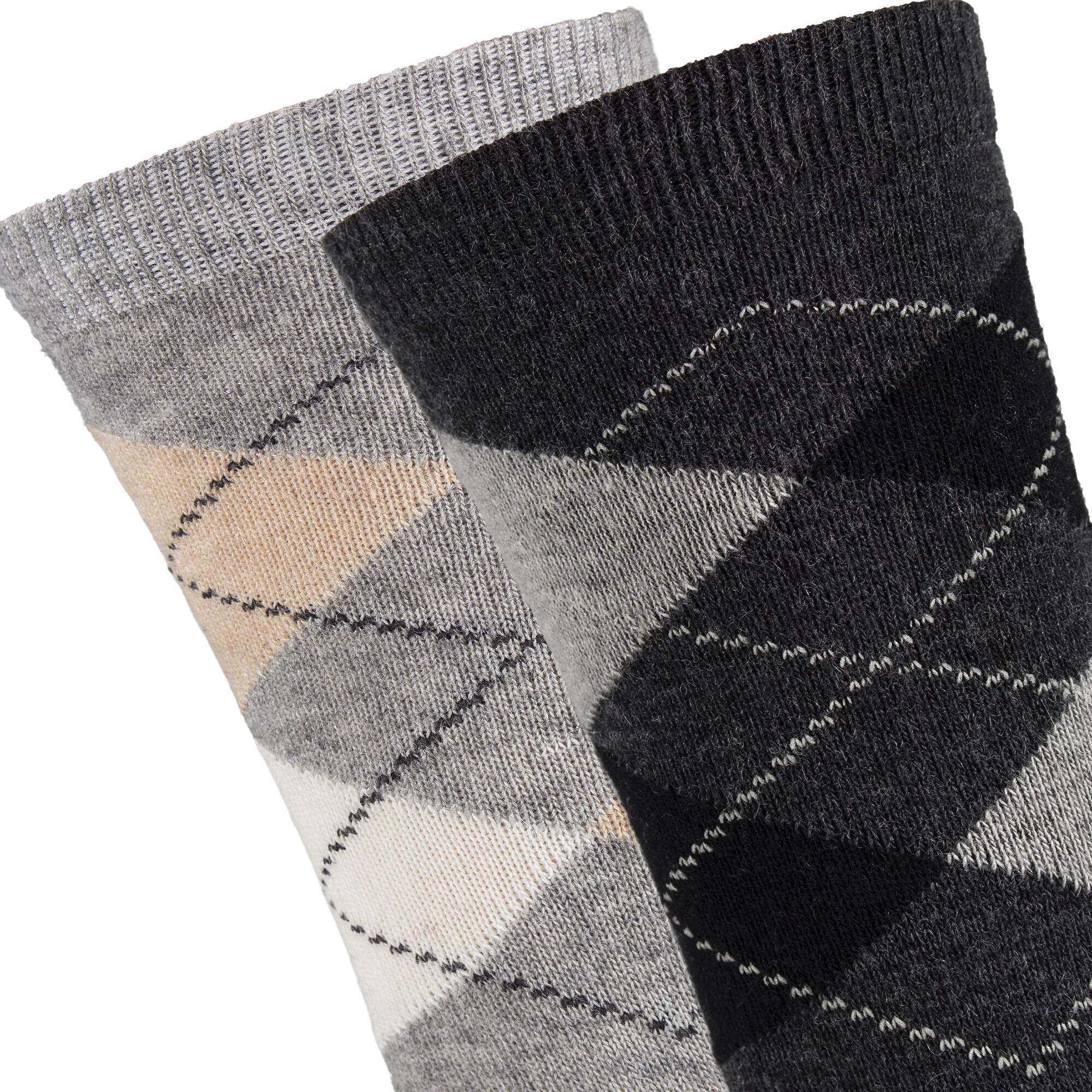 Damen Herren Business Karosocken Alpakawolle handgekettelte Zehennaht 4 Paar 5/6