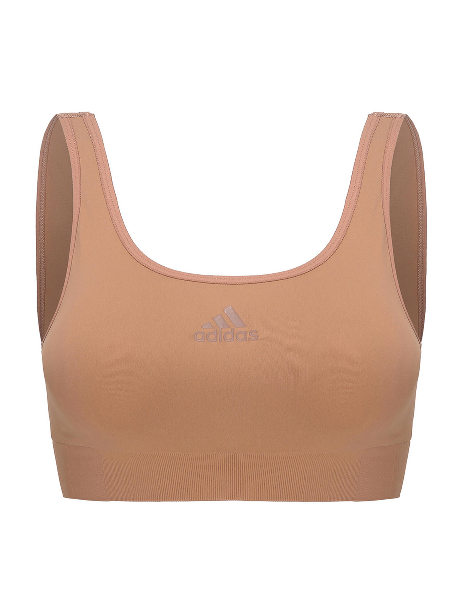 ADIDAS Bustier sportlich soft Damen - Scoop Lounge Bra braun