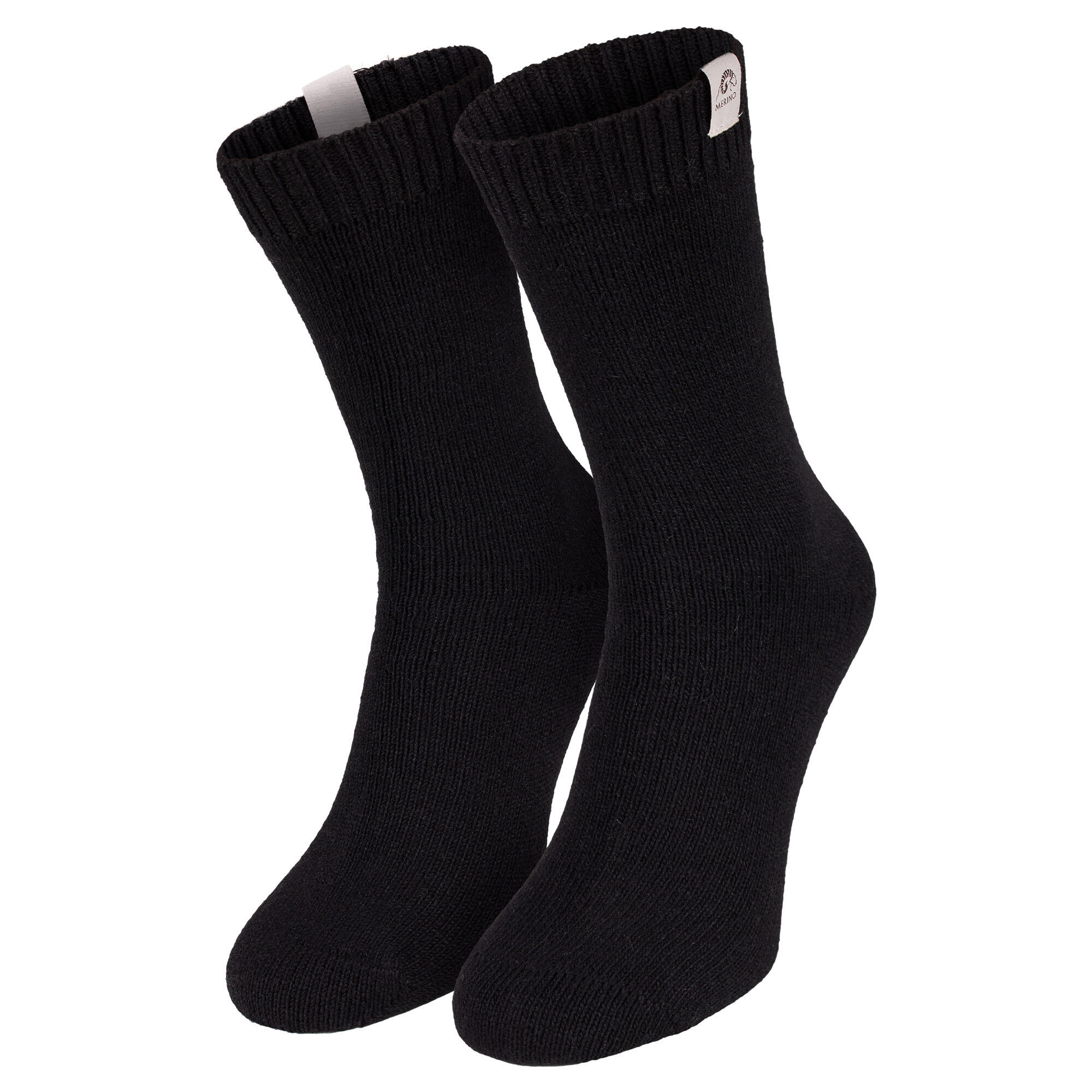 Damen Herren Merino Wollsocken warm glattgestrickt Business Komfortbund 4 Paar 2/6