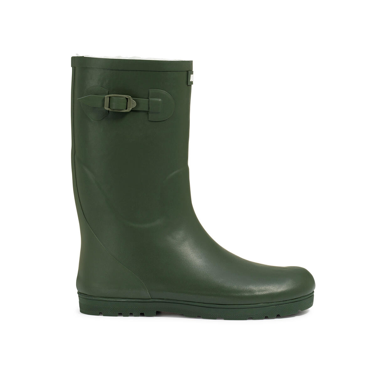 Aigle - Botte De Pluie Fourrée À Semelle Crantée Woody-pop Fur Unisexe Enfant Vert - Bottes De Voile - Vert - Decathlon