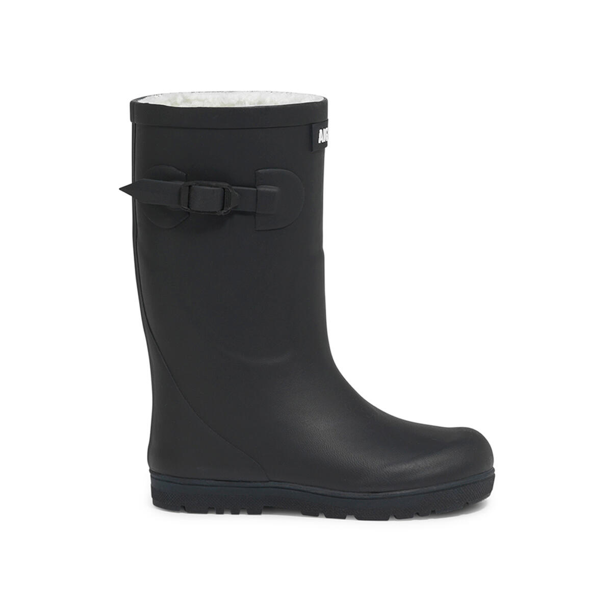 Aigle - Botte De Pluie Fourrée À Semelle Crantée Woody-pop Fur Unisexe Enfant Bleu - Bottes De Voile - Bleu - Decathlon