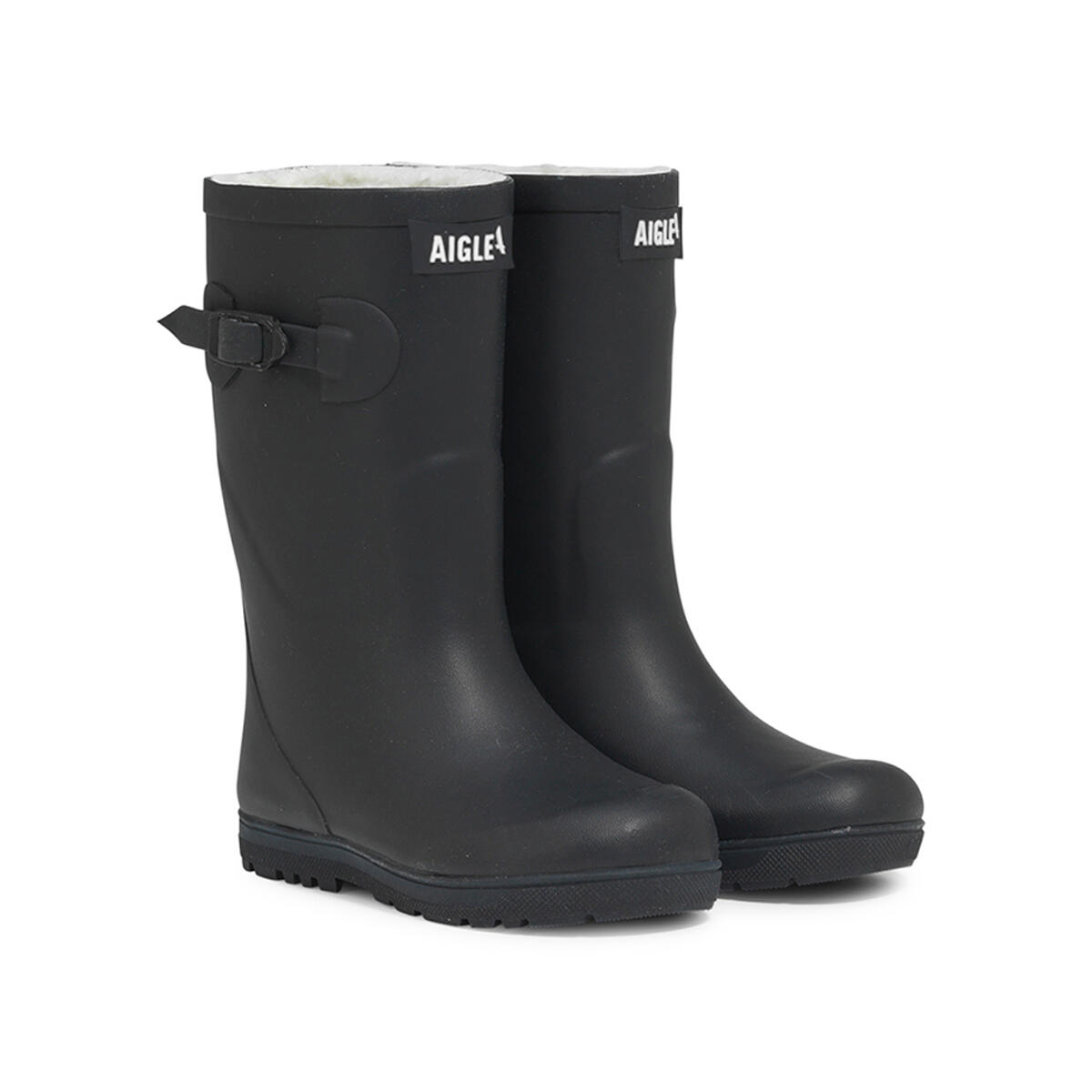 Botte de pluie fourrée à semelle crantée WOODY-POP FUR Unisexe Enfant Bleu 2/4