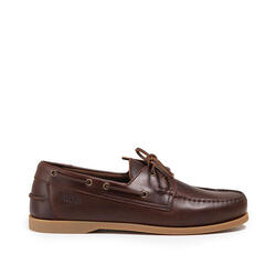 Chaussures bateau en cuir NUBIL LTR HOMME Marron