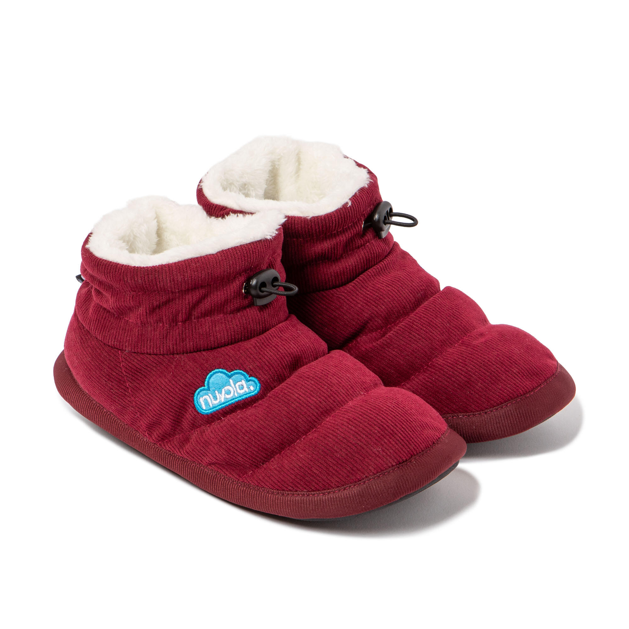 Pantuflas Nuvola granate Acolchadas suela goma 2/7