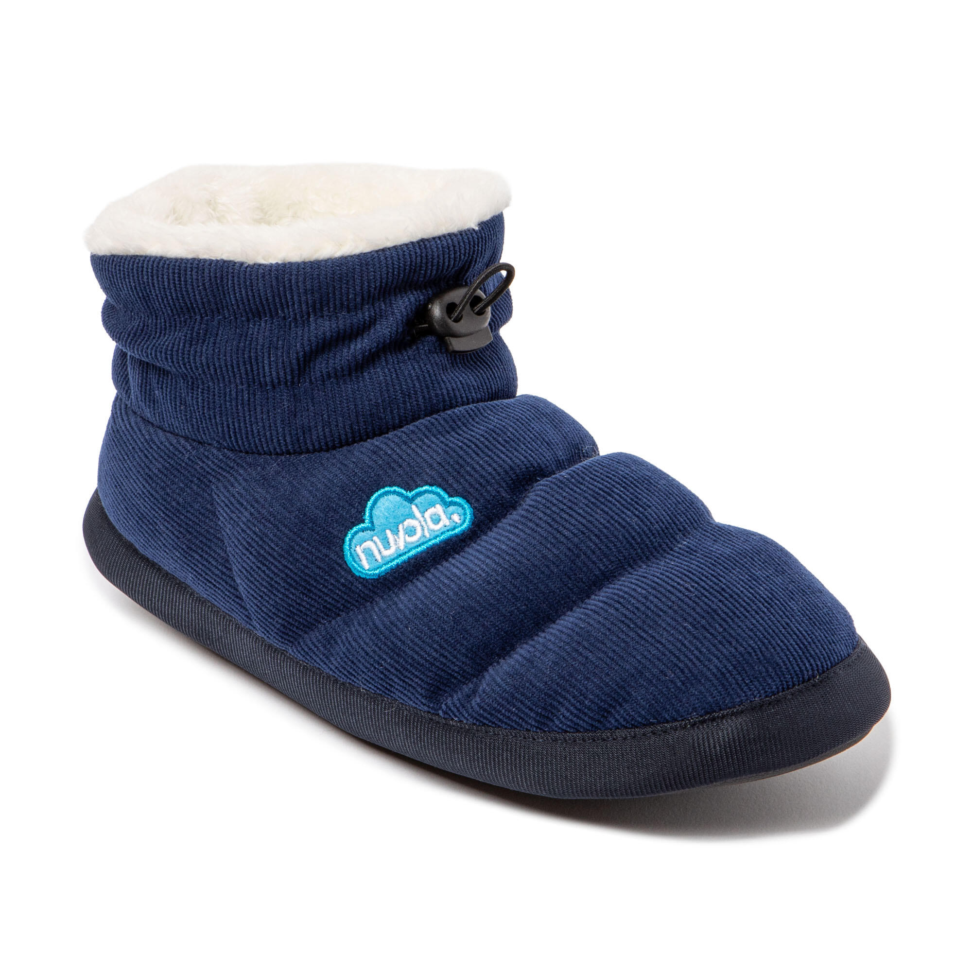 Pantufas Nuvola azuis acolchoados com sola de borracha 3/7