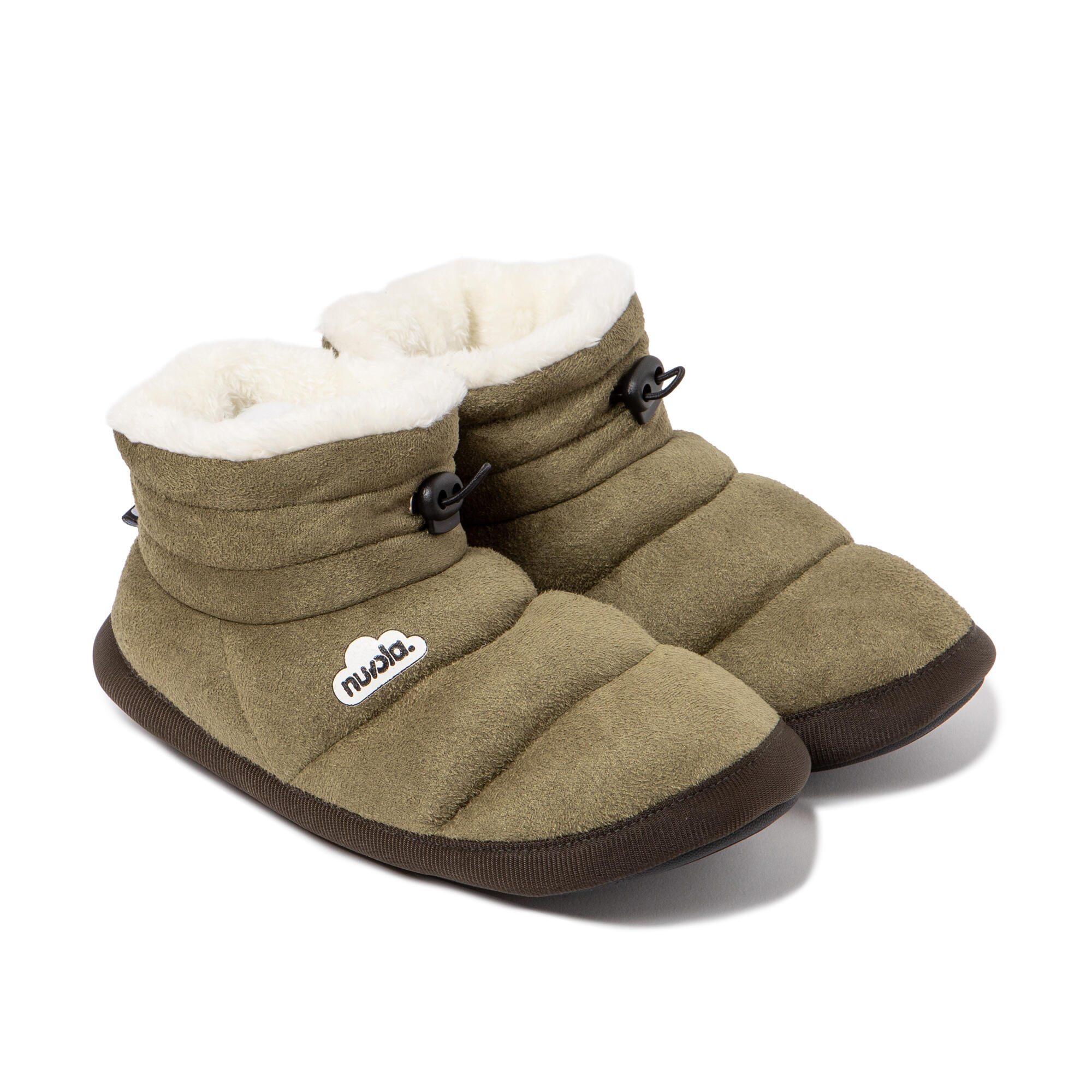 Pantuflas Nuvola verde Acolchadas suela goma 2/7