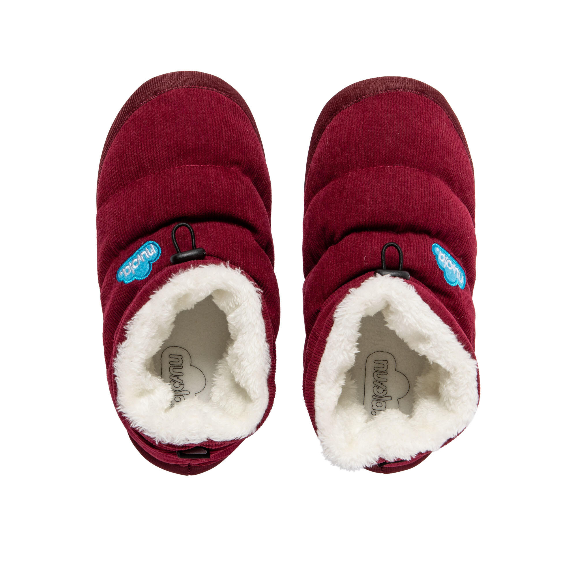 Pantuflas Nuvola granate Acolchadas suela goma 5/7