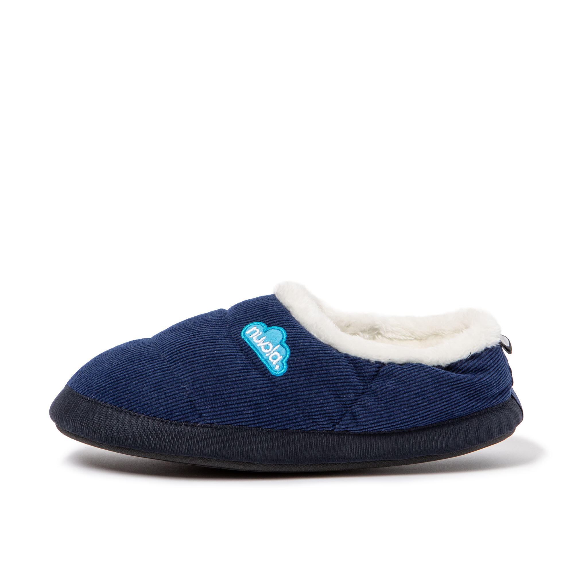 Chaussons Nuvola bleu rembourrés avec semelle en gomme 4/7