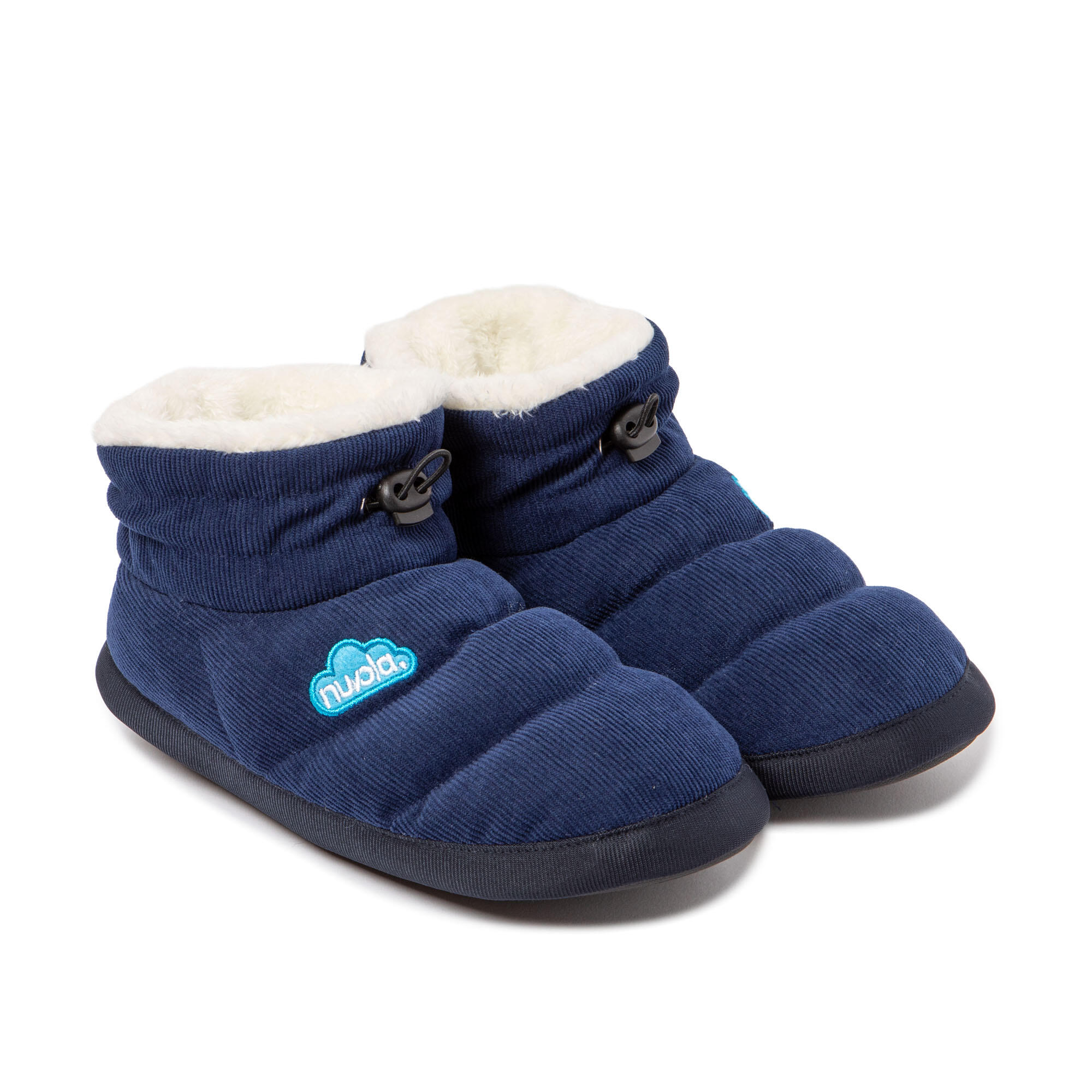 Pantufas Nuvola azuis acolchoados com sola de borracha 2/7
