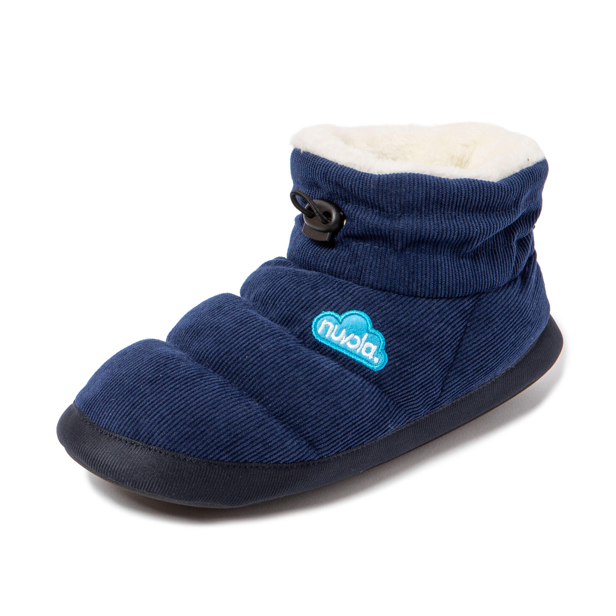 Pantufas Nuvola azuis acolchoados com sola de borracha 7/7
