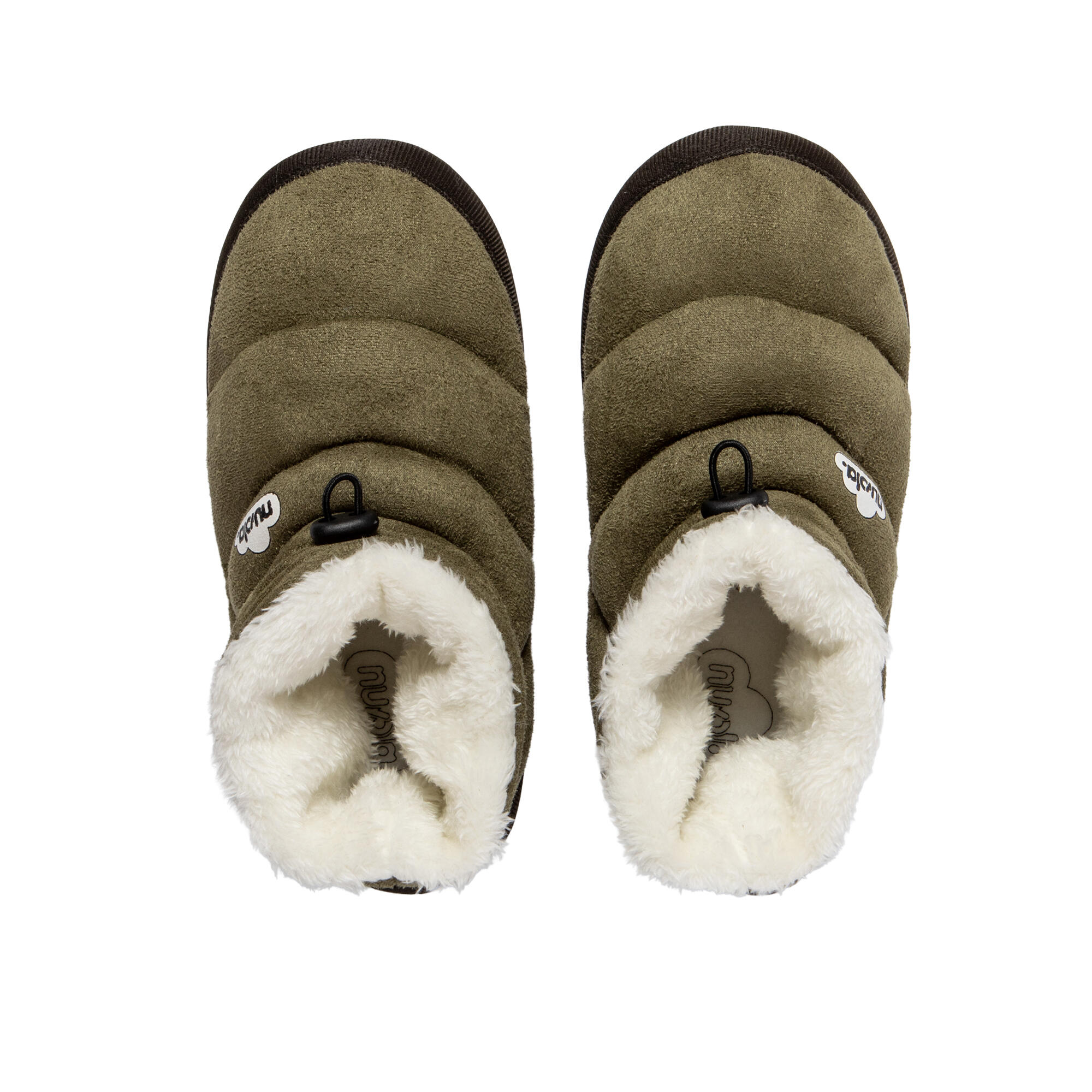 Pantuflas Nuvola verde Acolchadas suela goma 5/7