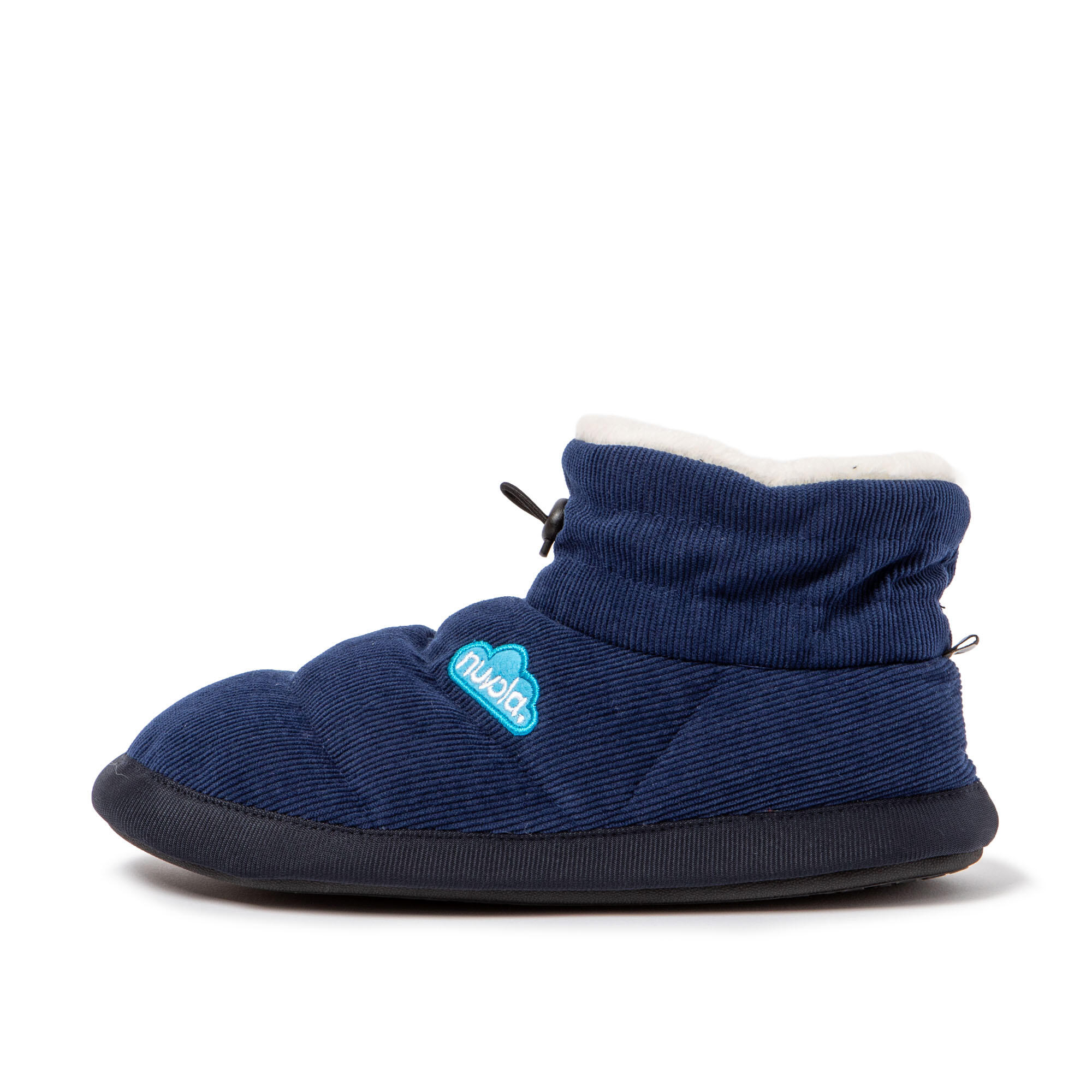 Pantufas Nuvola azuis acolchoados com sola de borracha 4/7