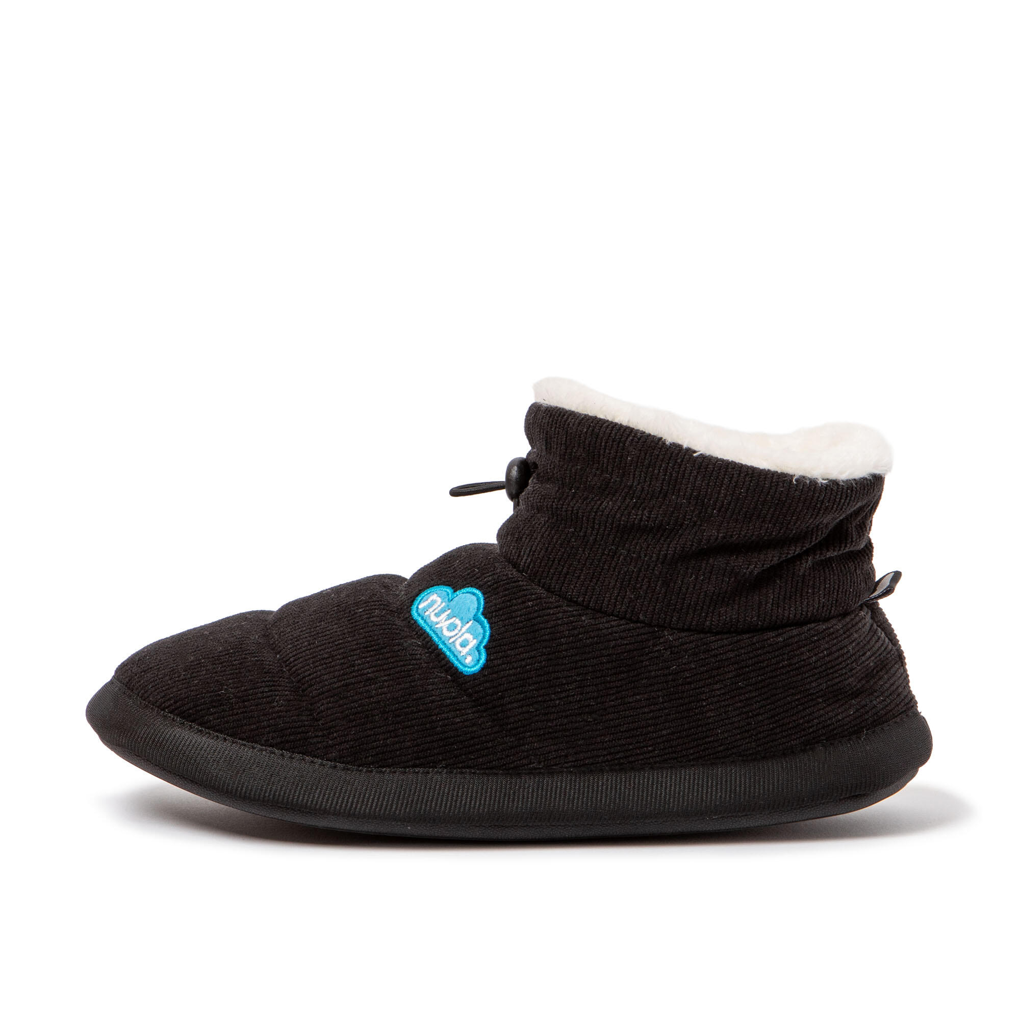 Pantufas Nuvola pretos acolchoados com sola de borracha 4/7