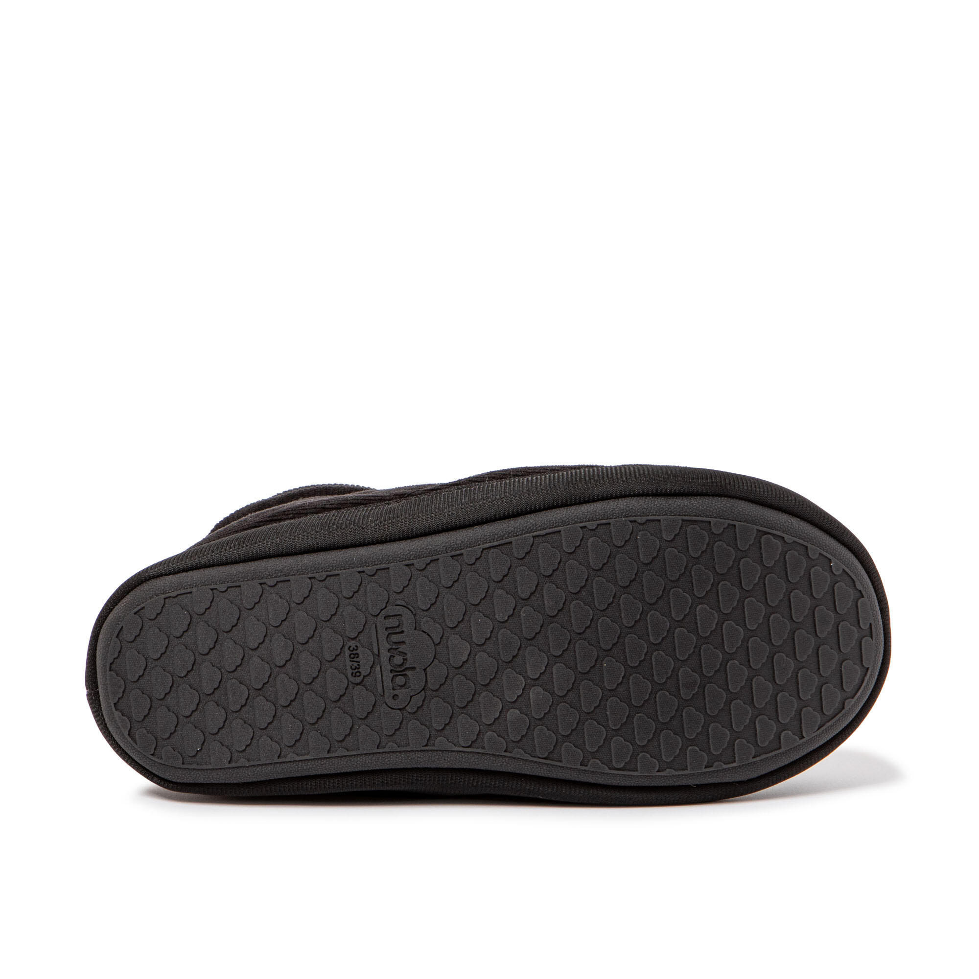 Pantufas Nuvola pretos acolchoados com sola de borracha 6/7