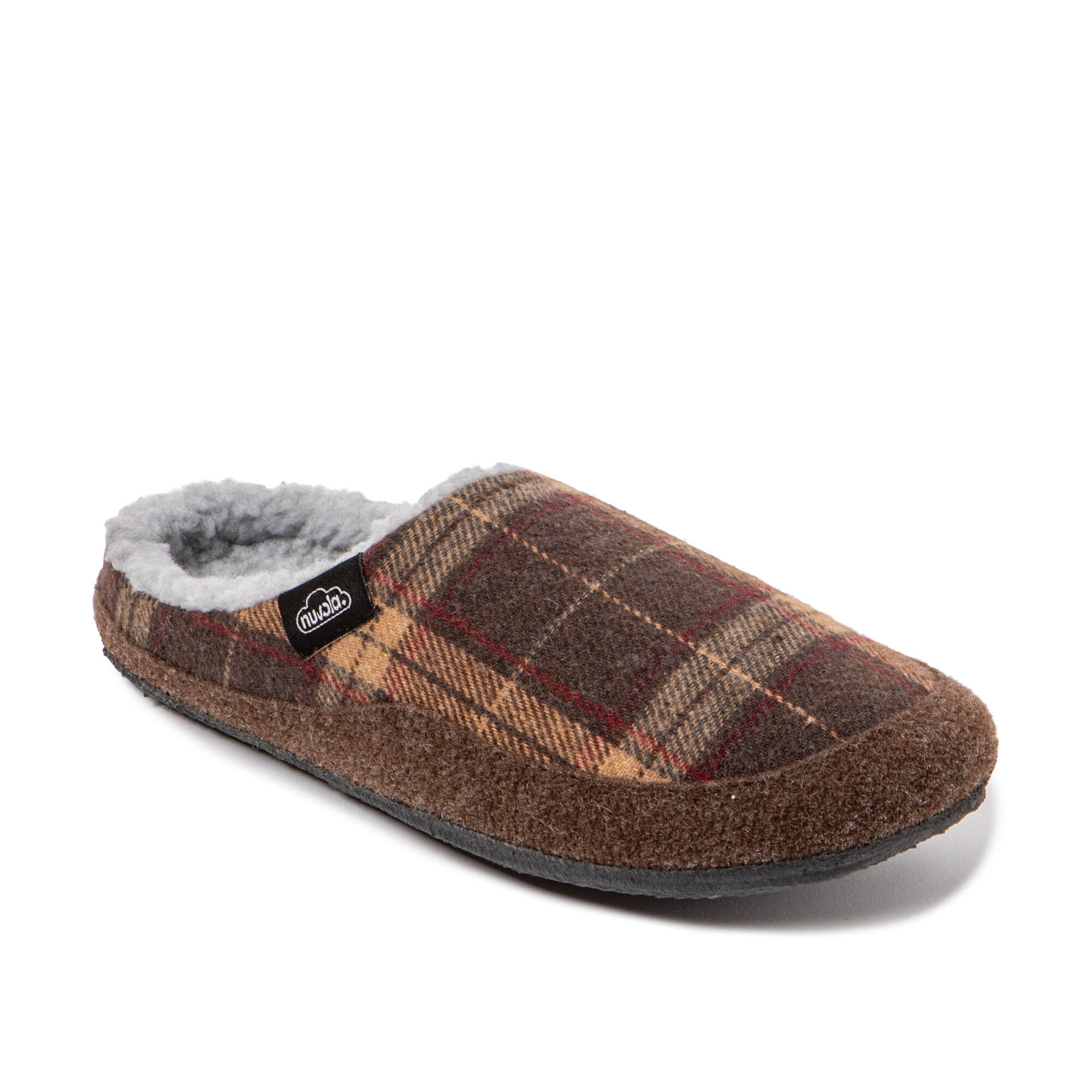 Chaussons Nuvola marron rembourrés avec semelle en gomme 3/7