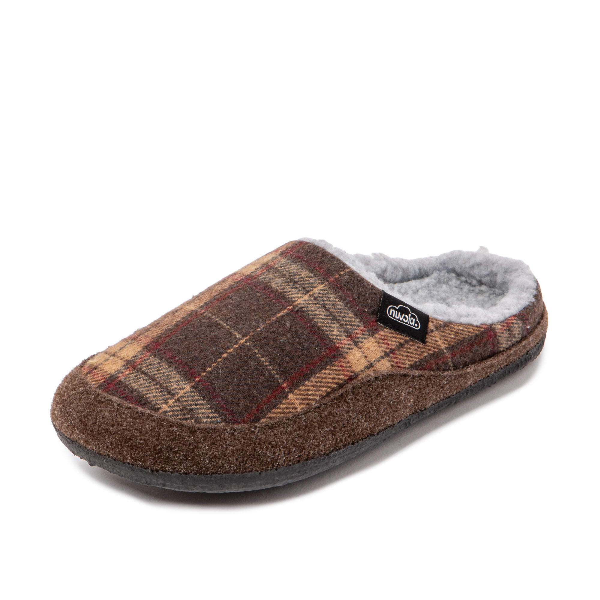 Chaussons Nuvola marron rembourrés avec semelle en gomme 7/7