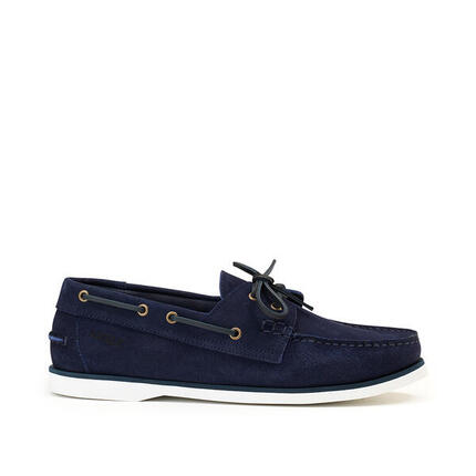 Chaussures bateau en cuir NUBIL HOMME Bleu