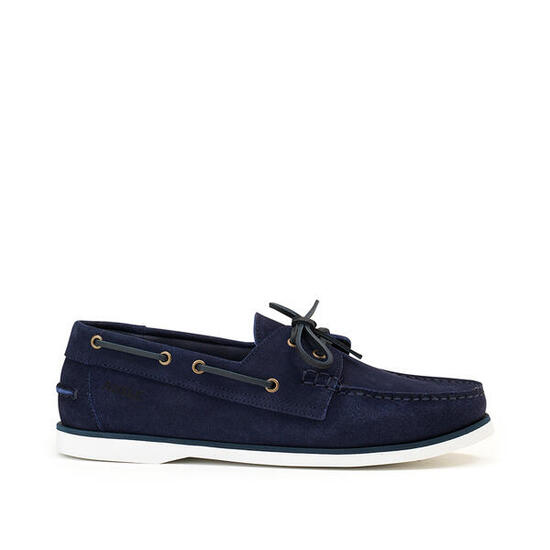 Chaussures bateau en cuir NUBIL HOMME Bleu