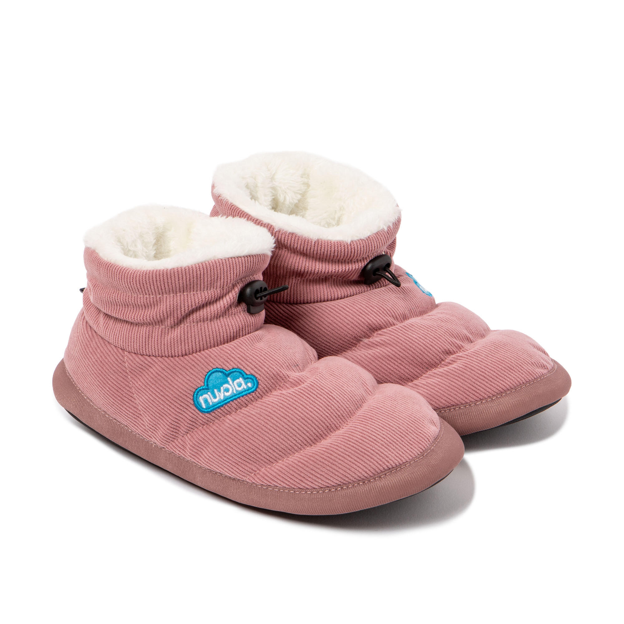 Pantufas Nuvola rosa acolchoados com sola de borracha 2/7