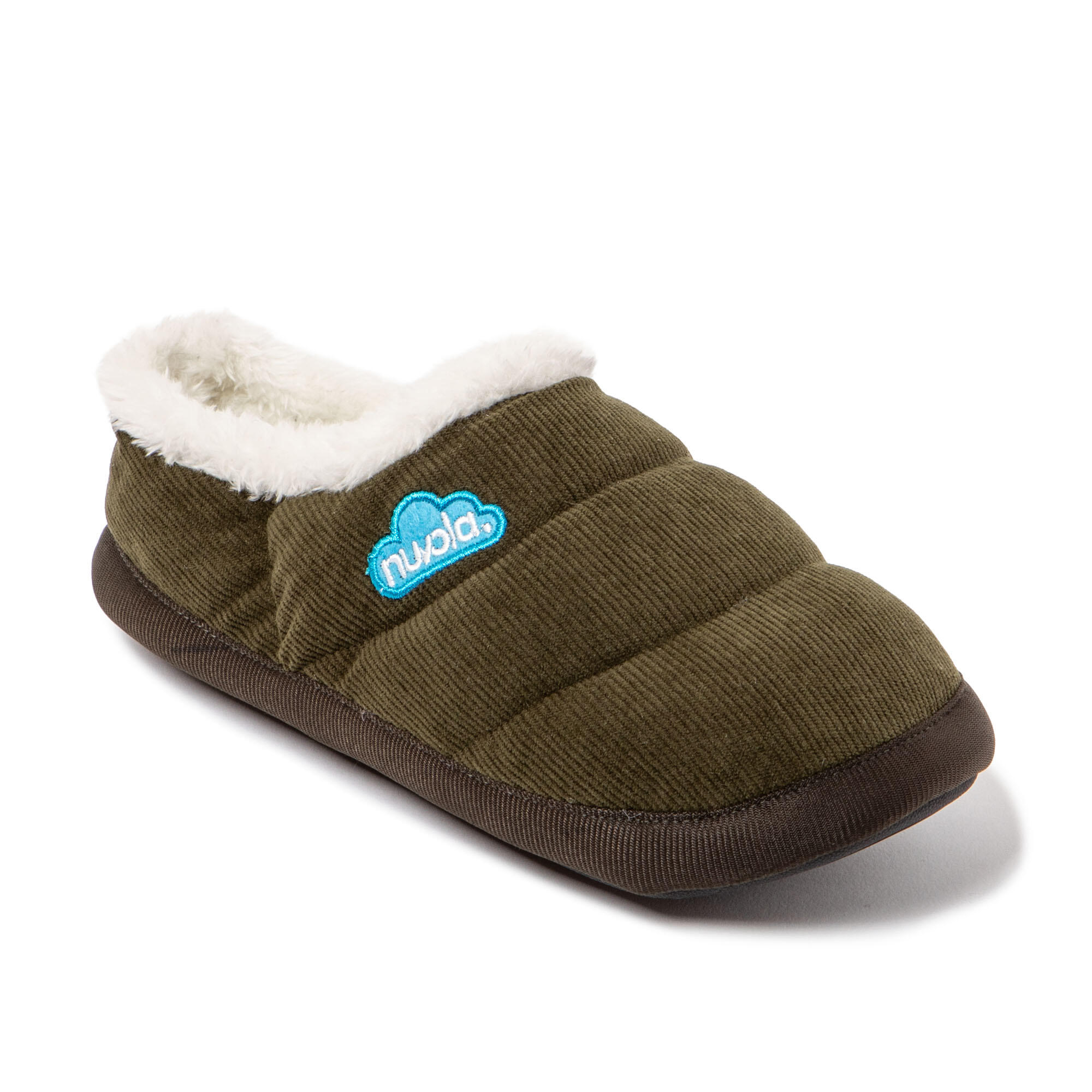 Pantuflas Nuvola verde Acolchadas suela goma 3/7