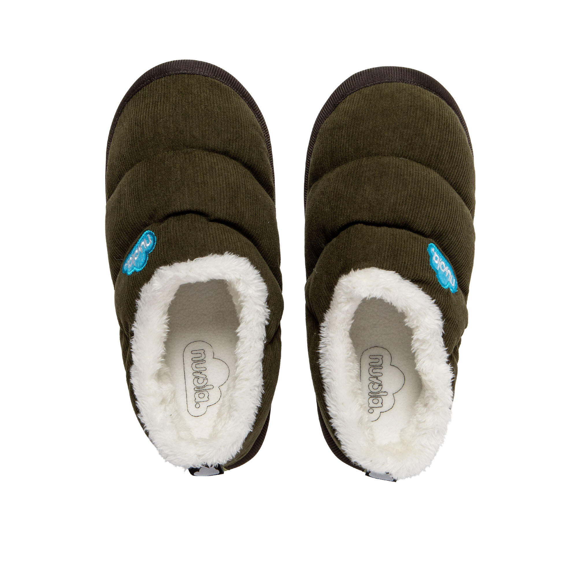 Pantuflas Nuvola verde Acolchadas suela goma 5/7