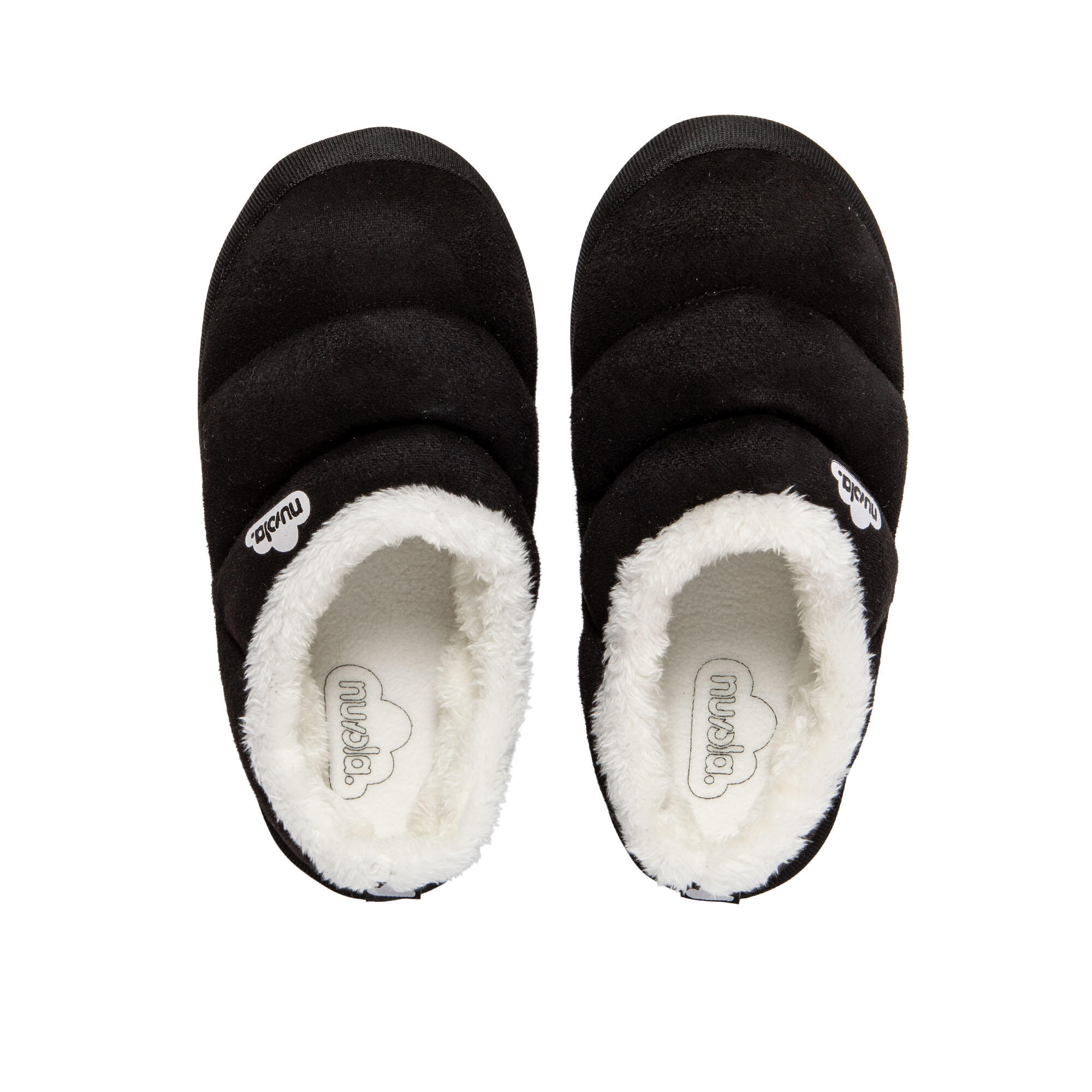 Pantuflas Nuvola negro Acolchadas suela goma 5/7
