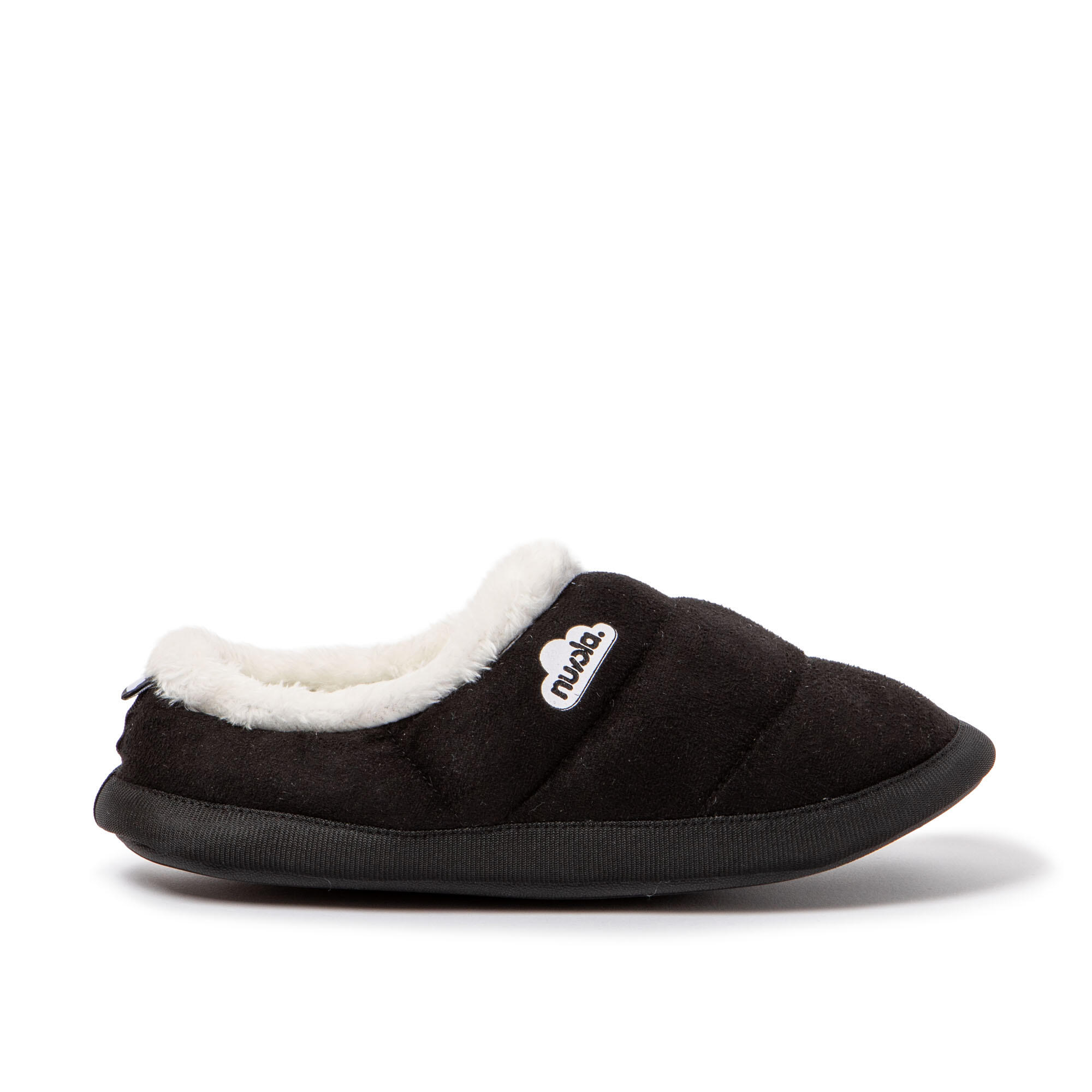 Chaussons Nuvola noir rembourrés avec semelle en gomme NUVOLA