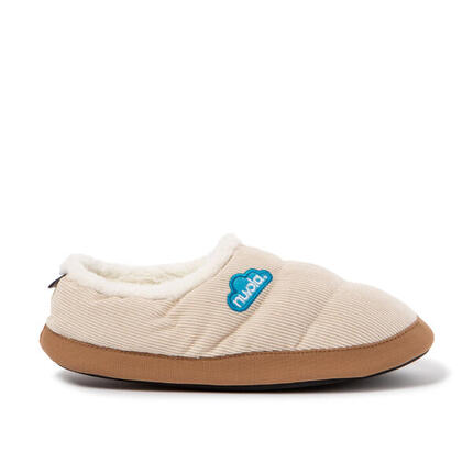 Hausschuhe Nuvola blau gepolstert mit Gummisohle