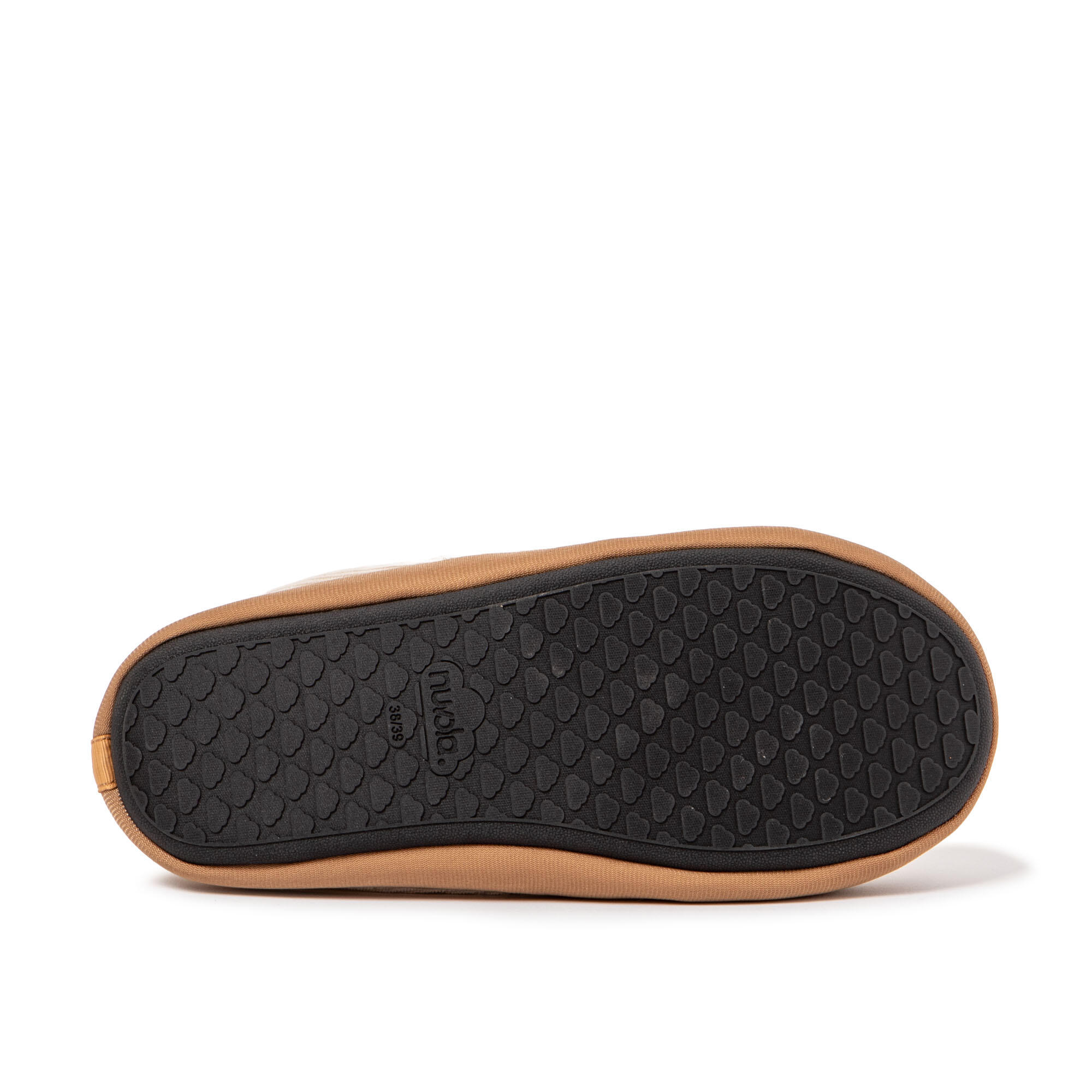 Pantufas Nuvola creme acolchoados com sola de borracha 6/7