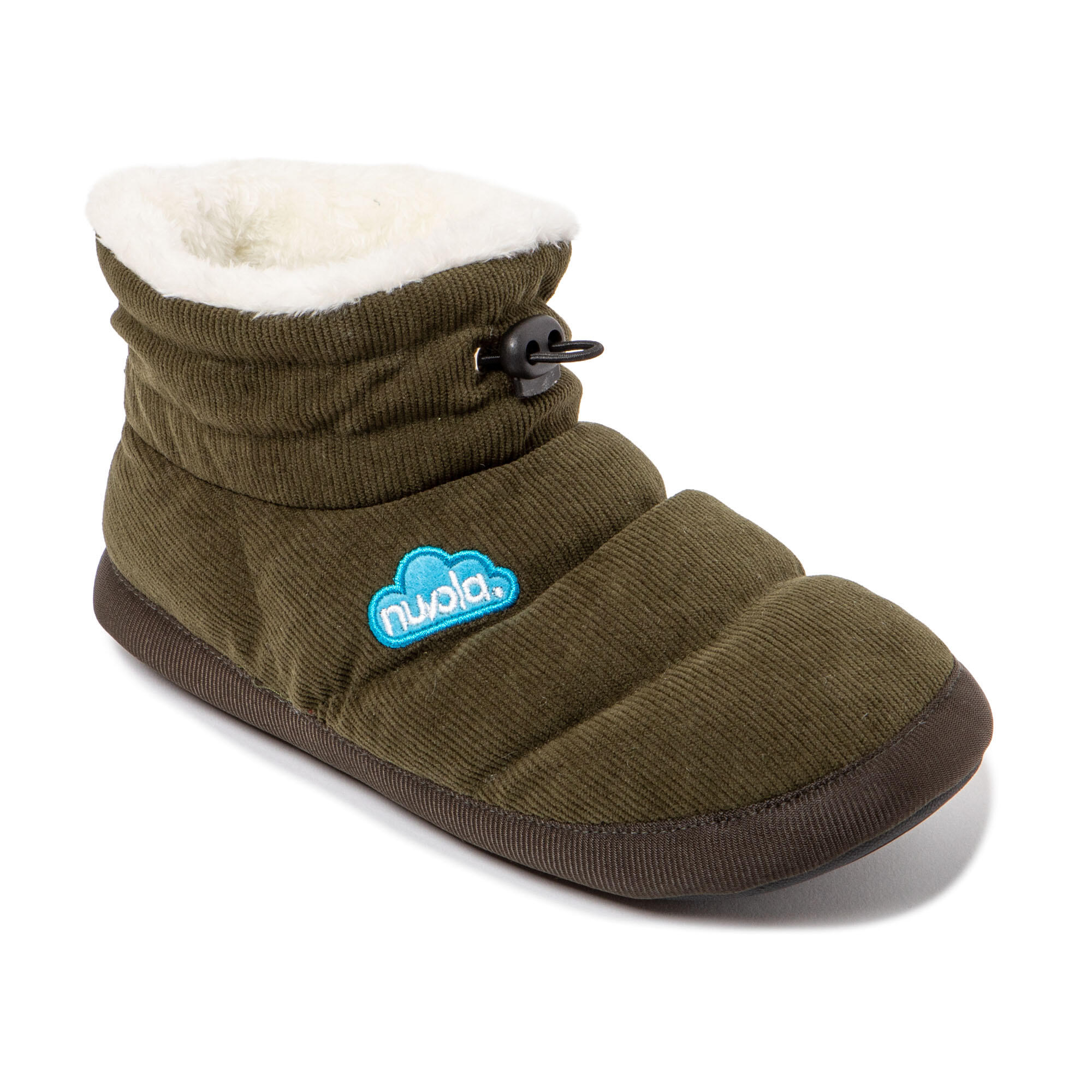 Pantuflas Nuvola verde Acolchadas suela goma 3/7