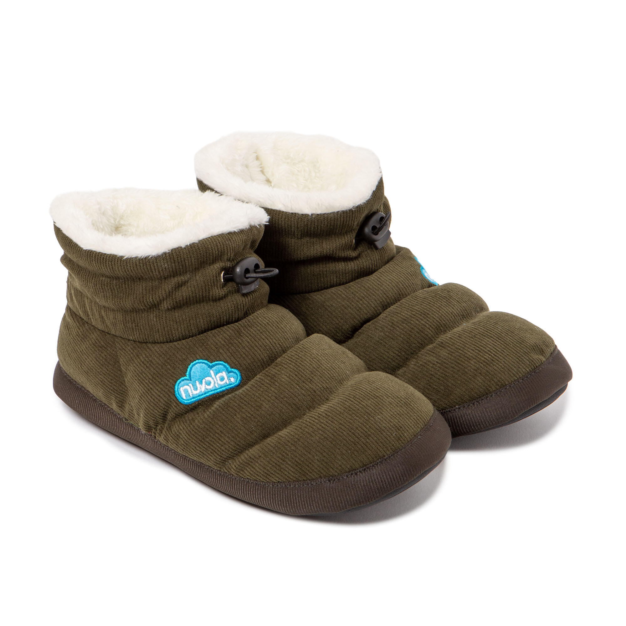 Pantuflas Nuvola verde Acolchadas suela goma 2/7