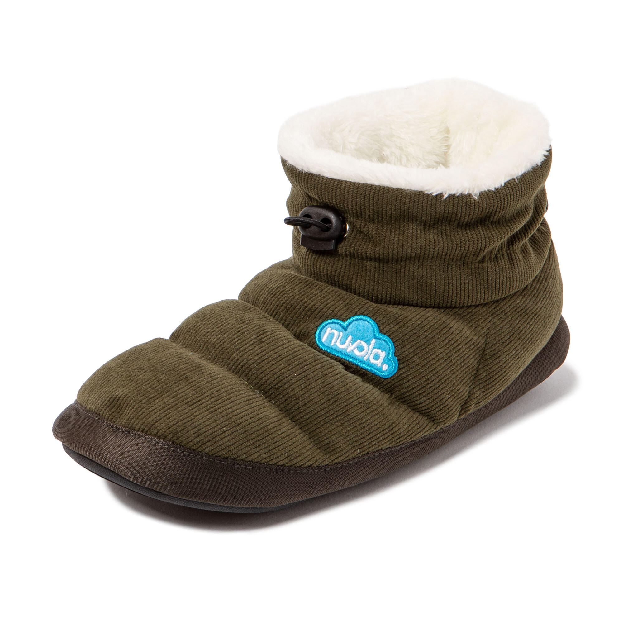 Pantuflas Nuvola verde Acolchadas suela goma 7/7