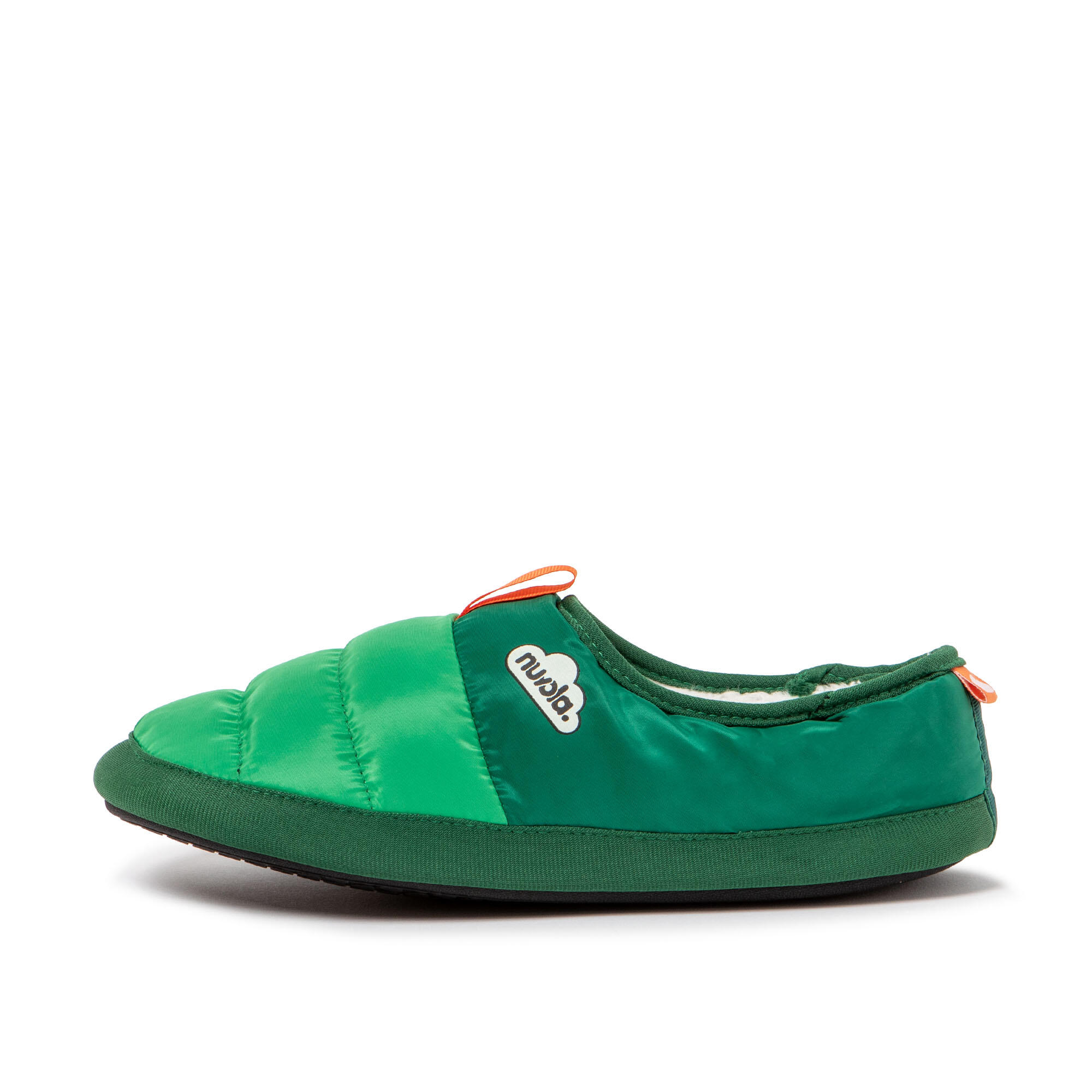 Pantufas Nuvola verdes acolchoados com sola de borracha 4/7