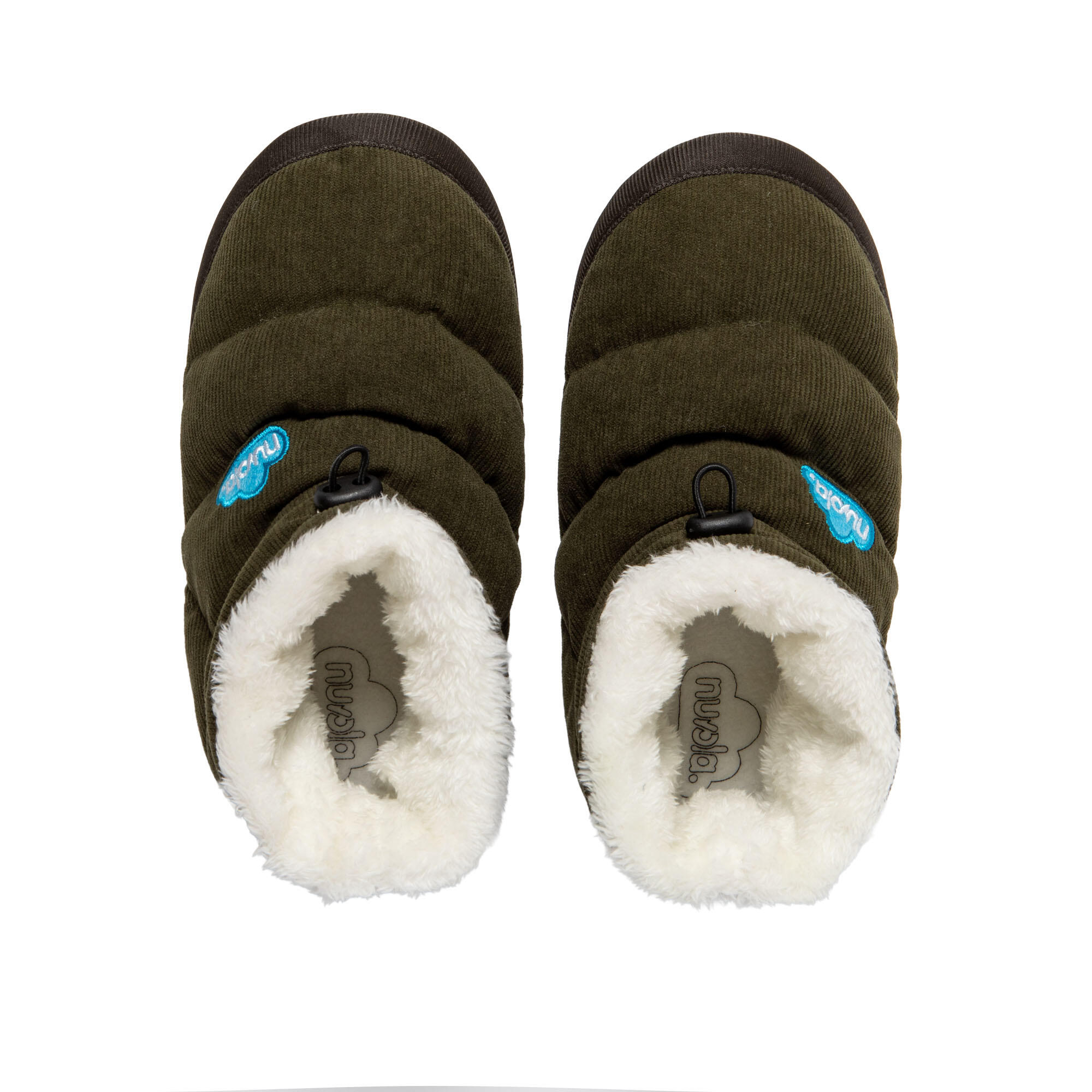 Pantuflas Nuvola verde Acolchadas suela goma 5/7