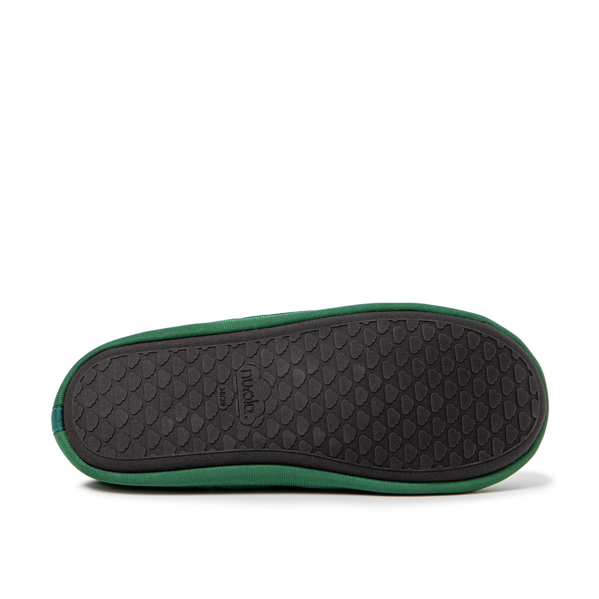 Pantufas Nuvola verdes acolchoados com sola de borracha 6/7