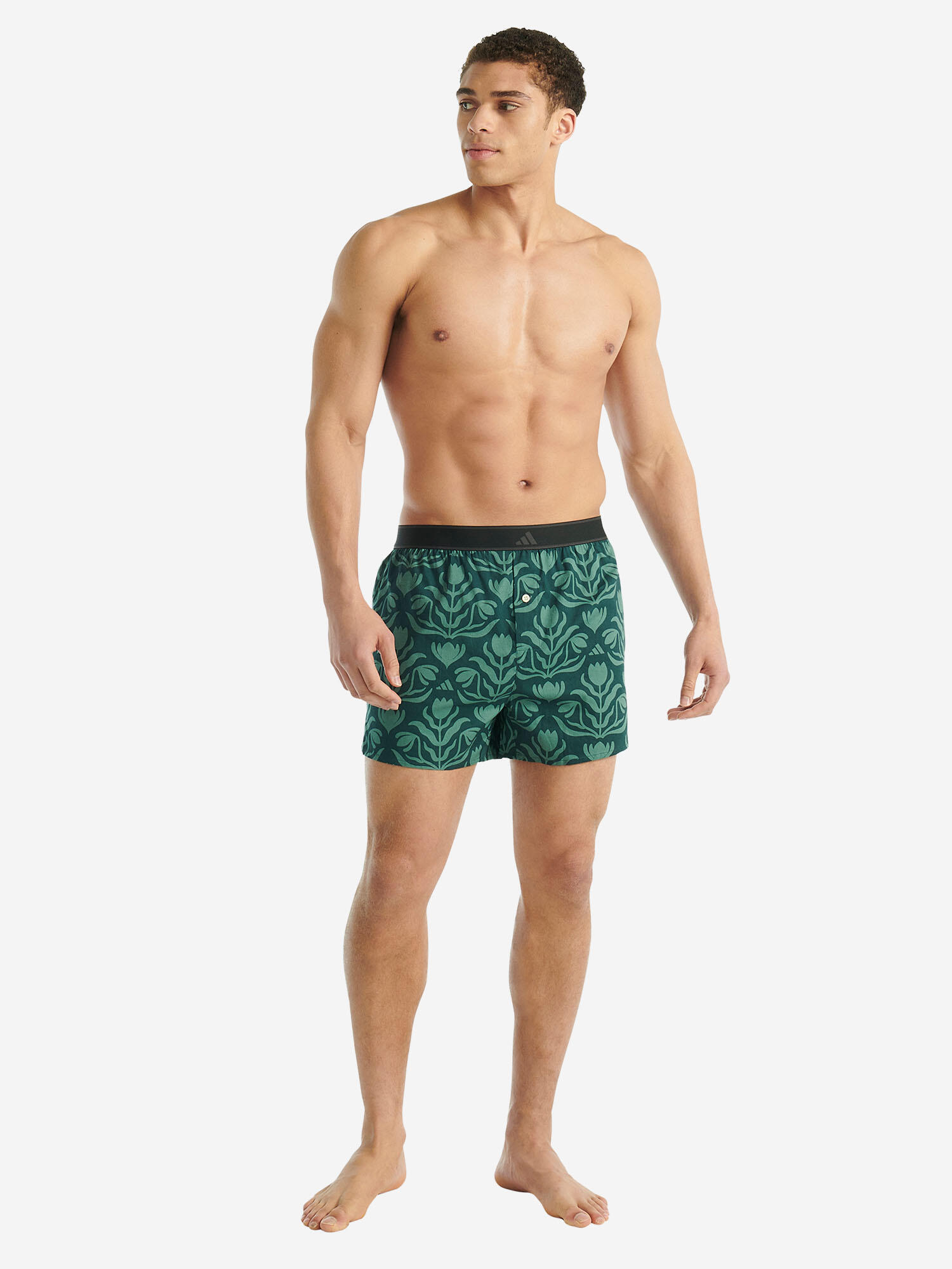 Boxer klassische Boxershorts Herren - Active Woven dunkelgrün 6/7