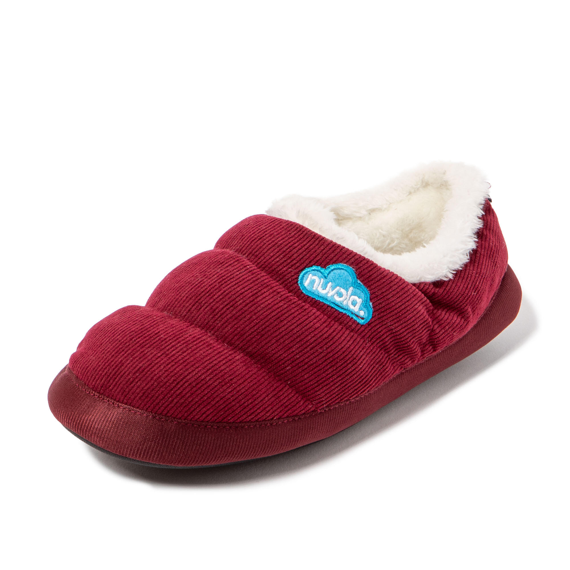Pantufas Nuvola bordô acolchoados com sola de borracha 7/7