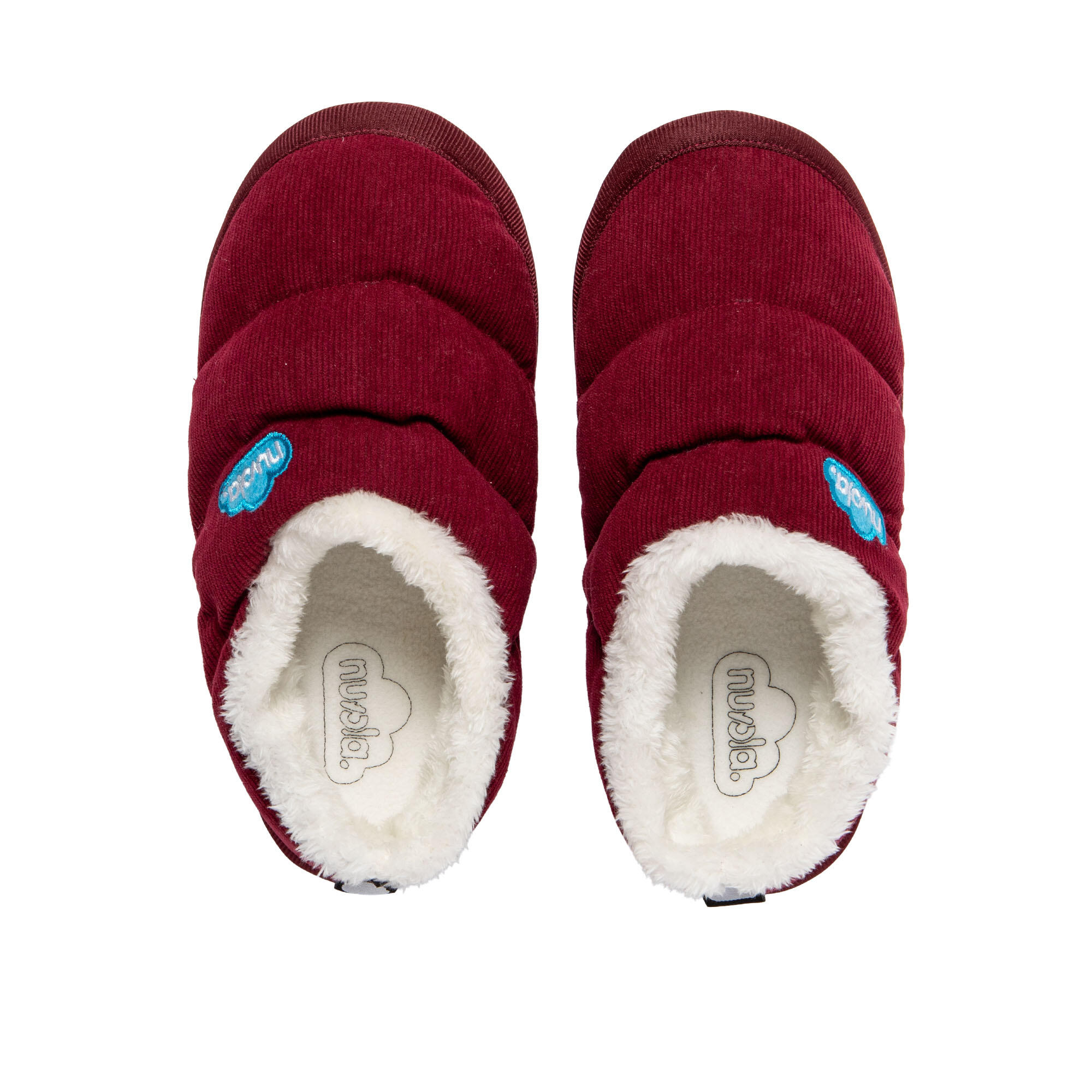 Pantufas Nuvola bordô acolchoados com sola de borracha 5/7