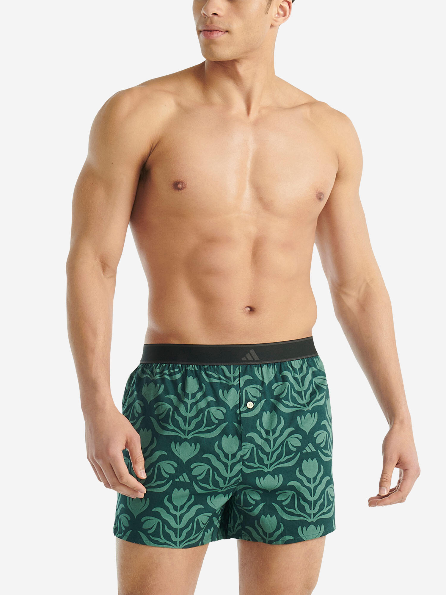 Boxer klassische Boxershorts Herren - Active Woven dunkelgrün 5/7