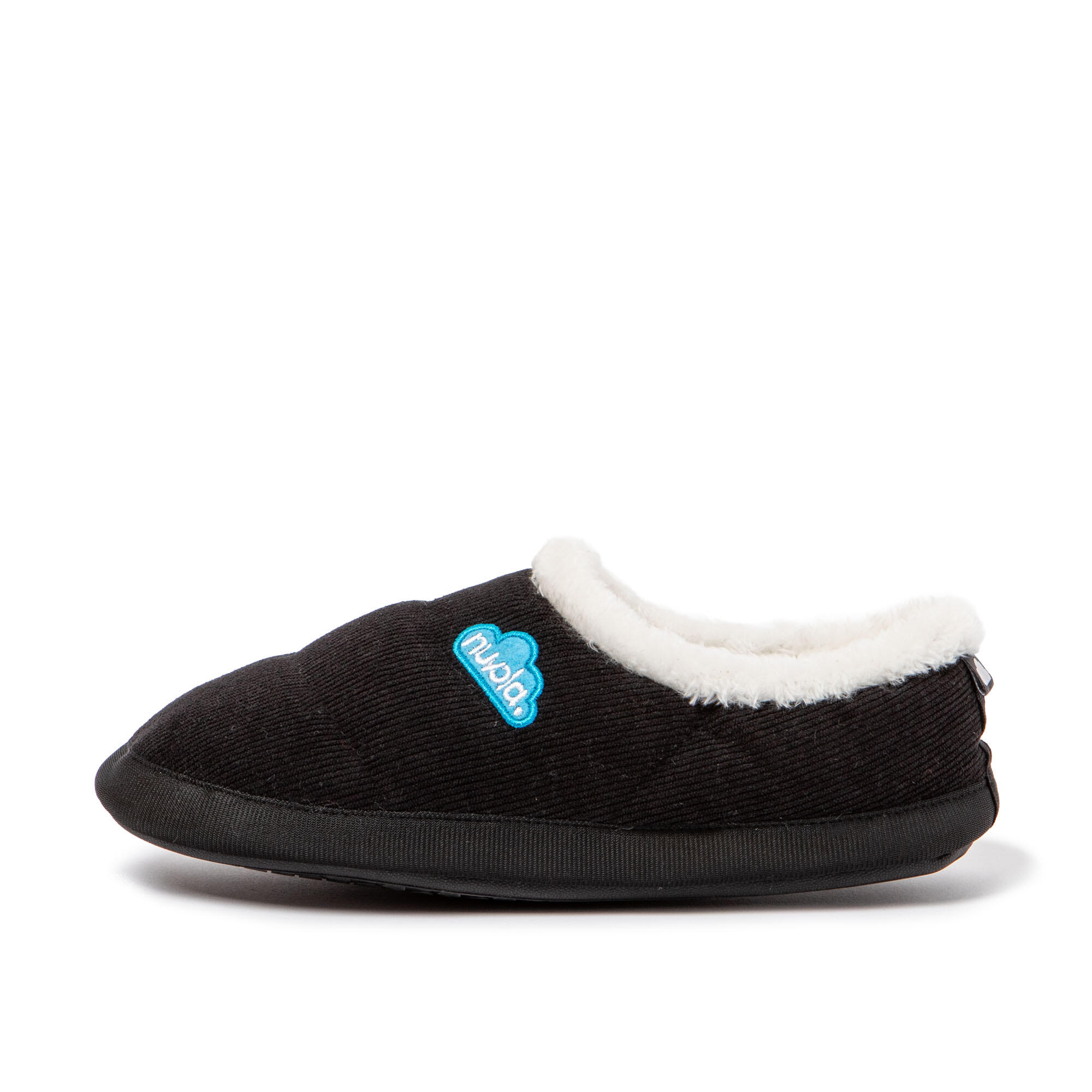 Chaussons Nuvola noir rembourrés avec semelle en gomme 4/7