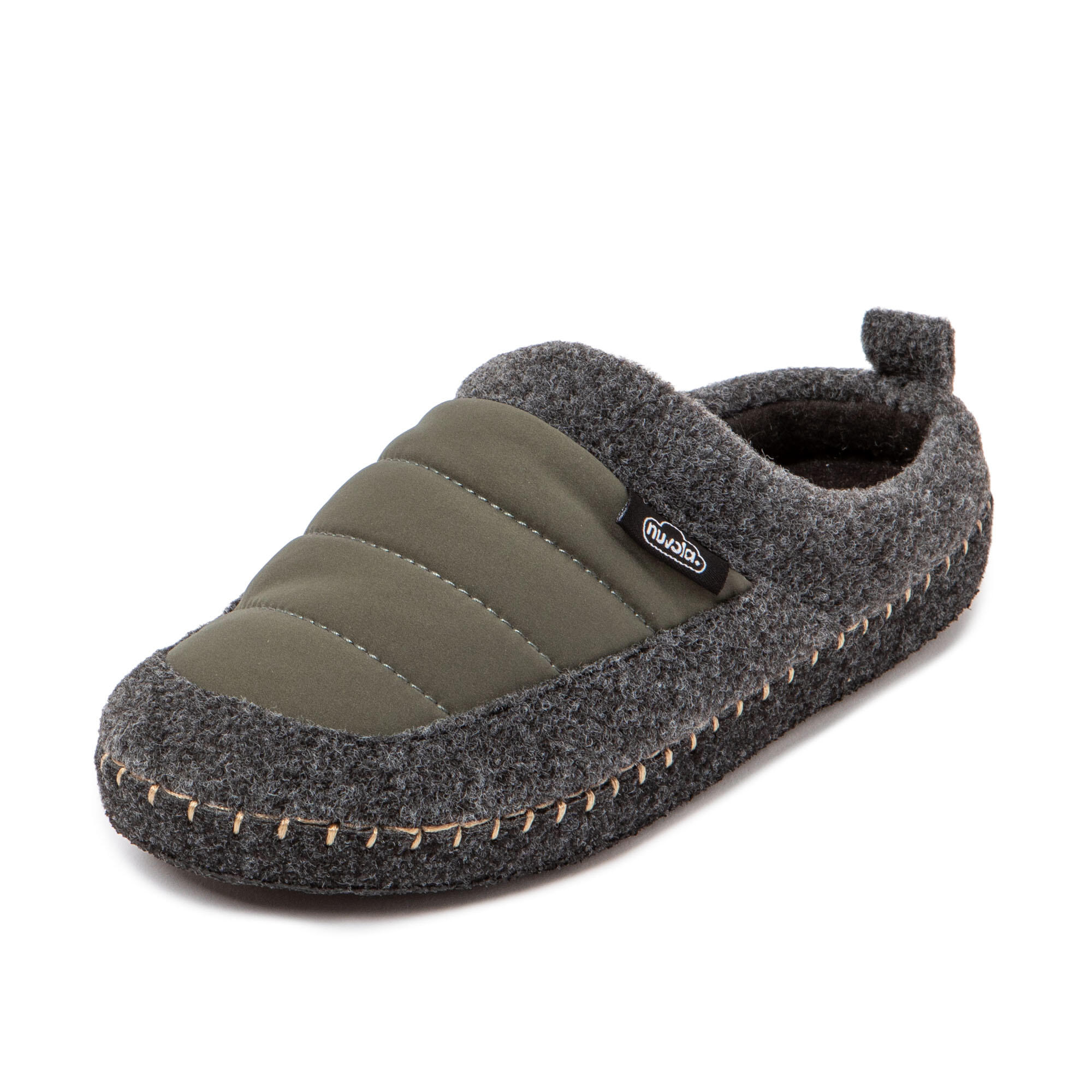 Pantuflas Nuvola verde Acolchadas suela goma 7/7