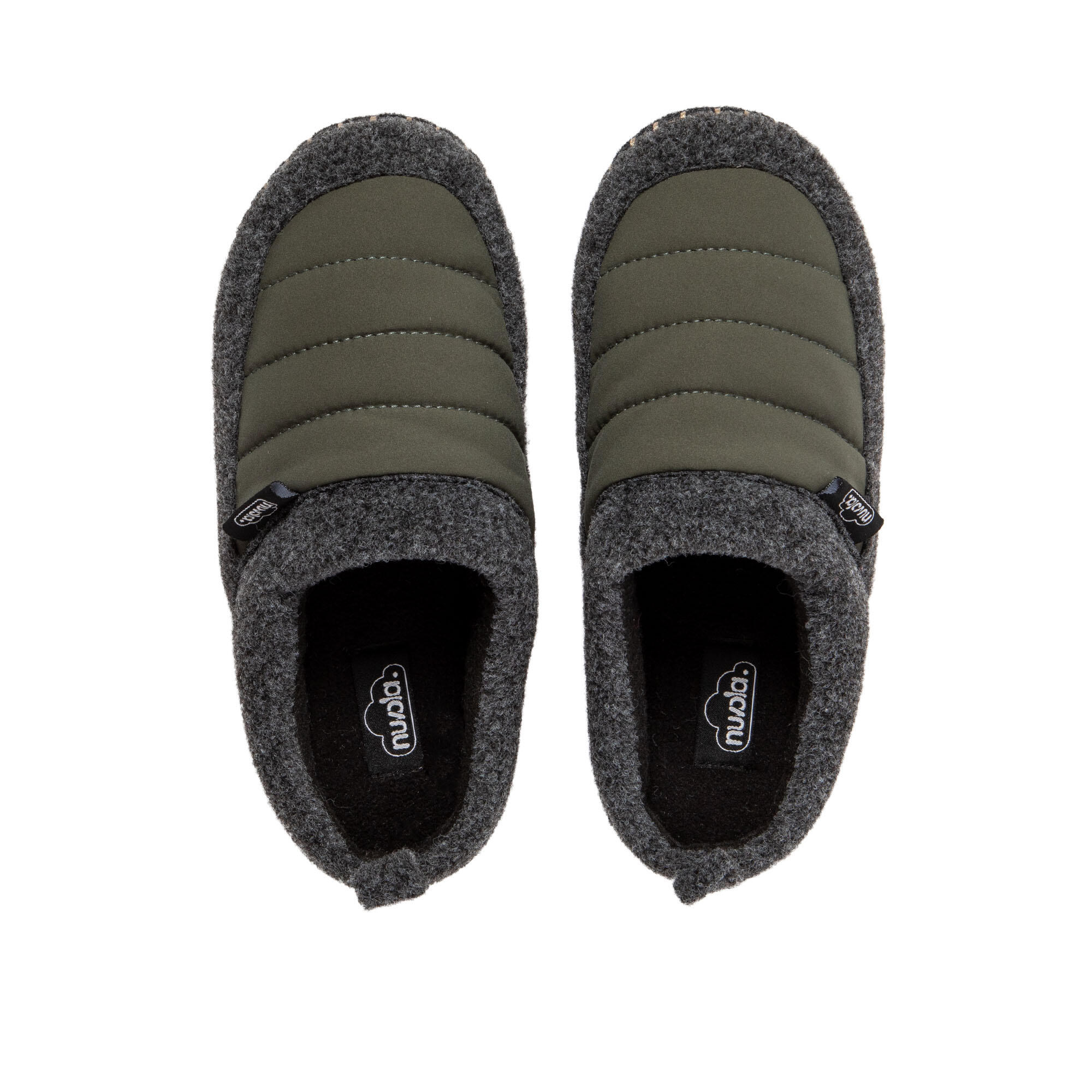 Pantuflas Nuvola verde Acolchadas suela goma 5/7