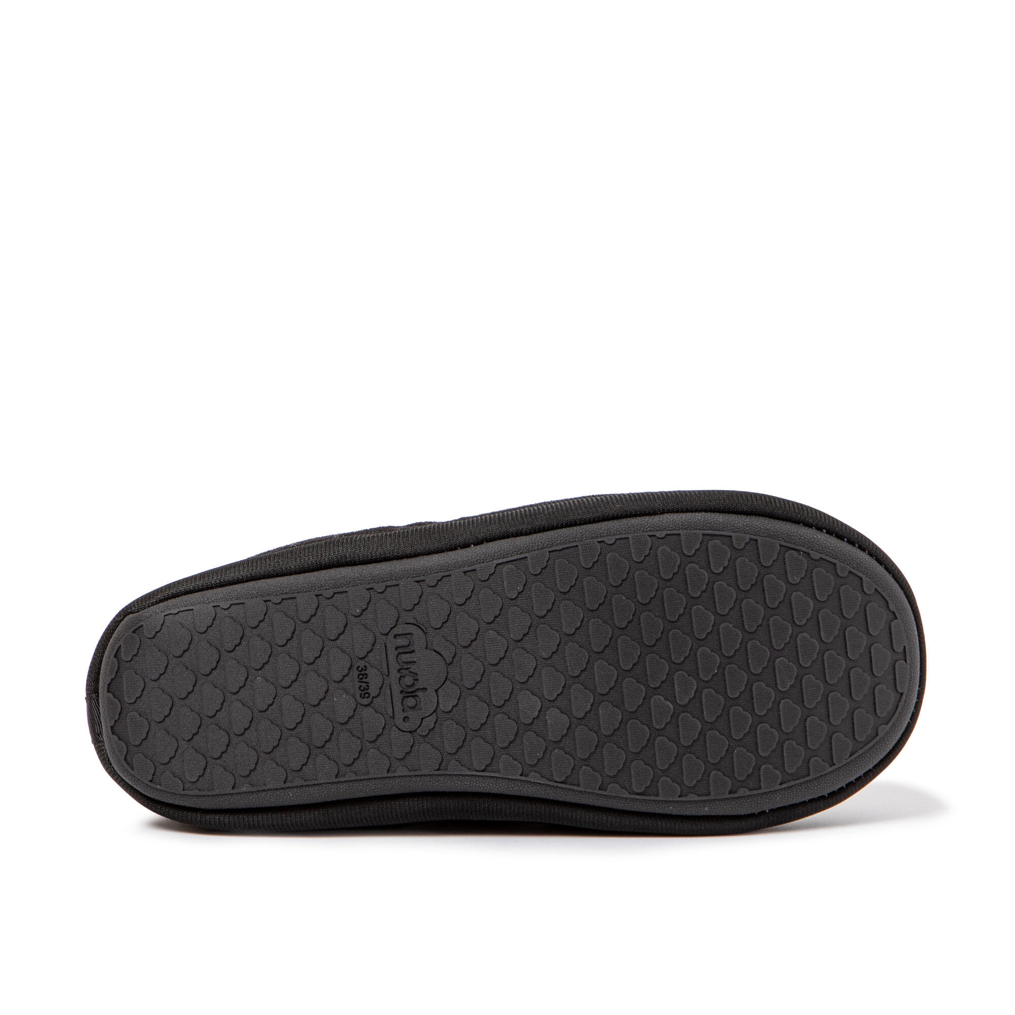 Chaussons Nuvola noir rembourrés avec semelle en gomme 6/7