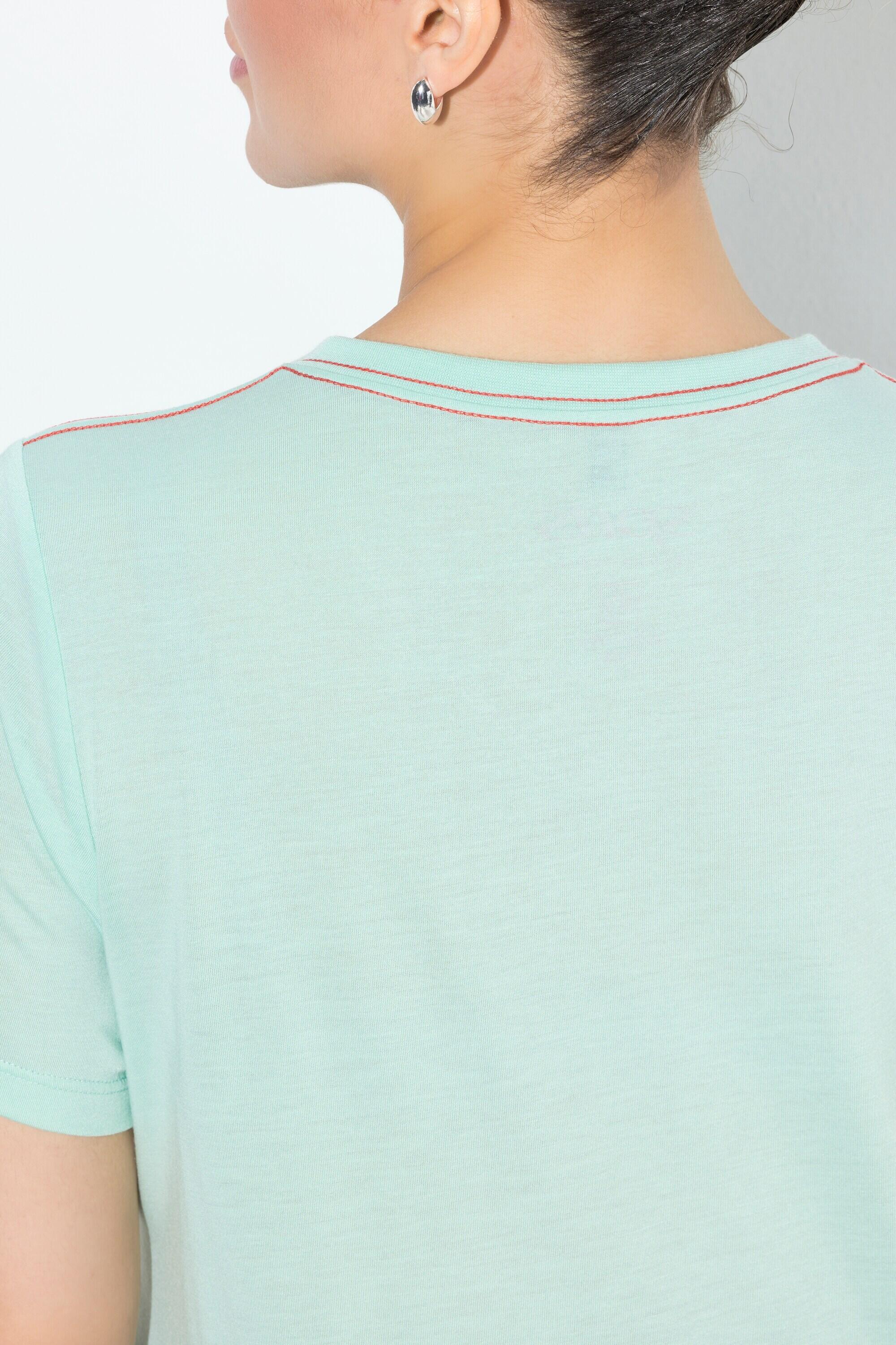 Femme T-shirt technique antibactérien décolleté en V et manches courtes 4/6
