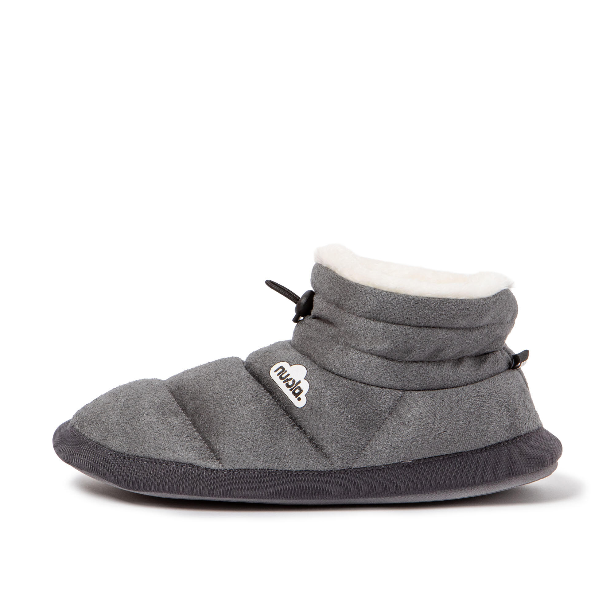 Chaussons Nuvola gris rembourrés avec semelle en gomme 4/7