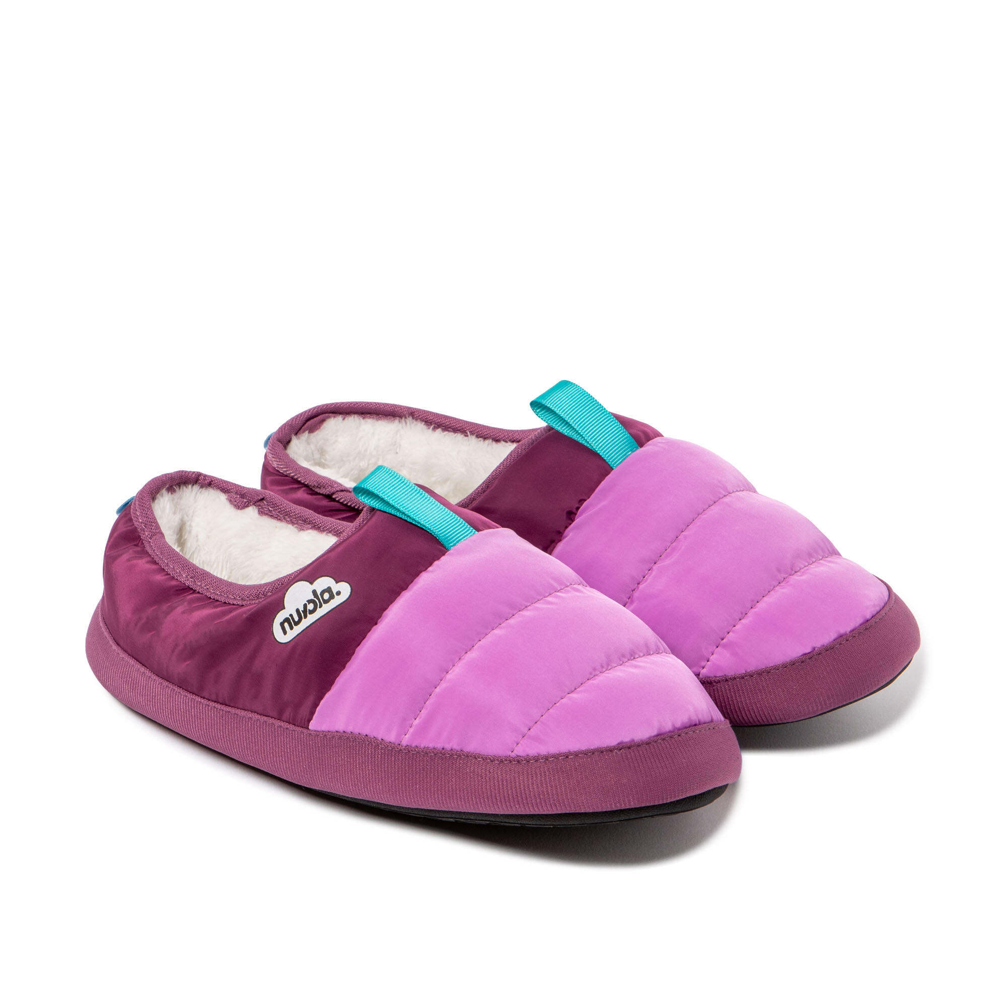 Pantufas Nuvola lilás acolchoados com sola de borracha 2/7