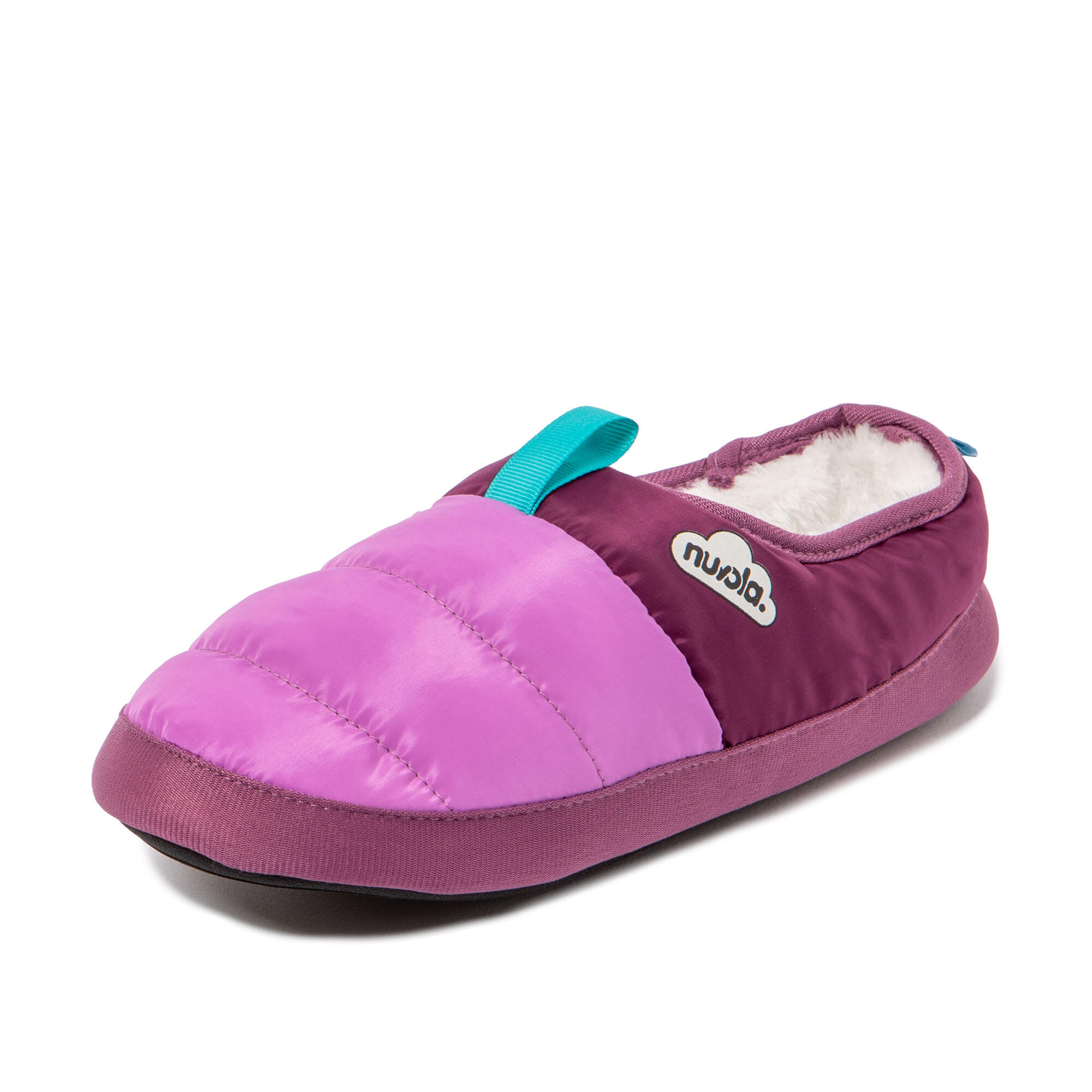 Pantufas Nuvola lilás acolchoados com sola de borracha 7/7