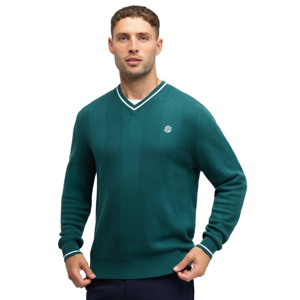 Siroko - Pull De Golf Maille Col En V Homme Hagen Teal Vert - Pull - Vert - Decathlon